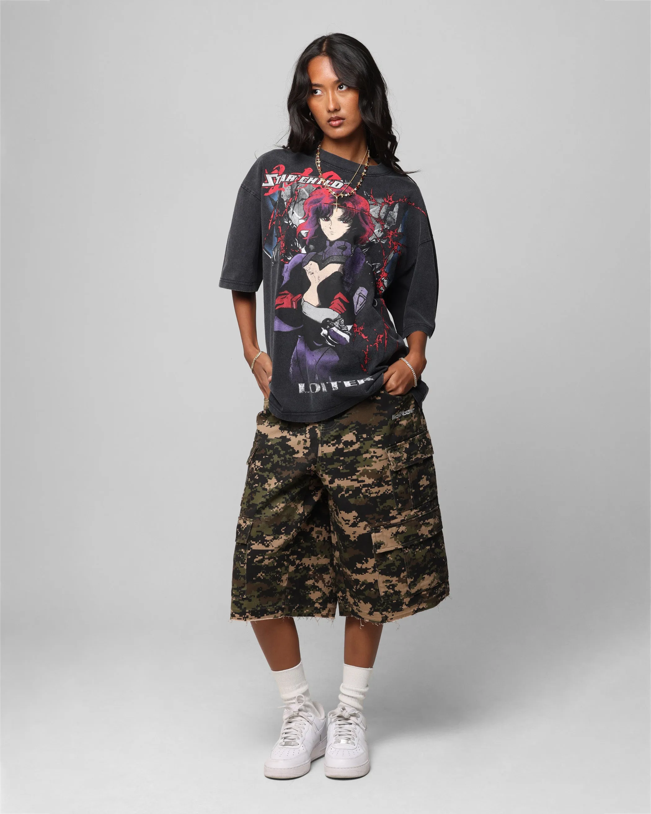 Loiter Valkyrie Vintage T-Shirt Black Wash sold by Culture Kings product image thumbnail 3