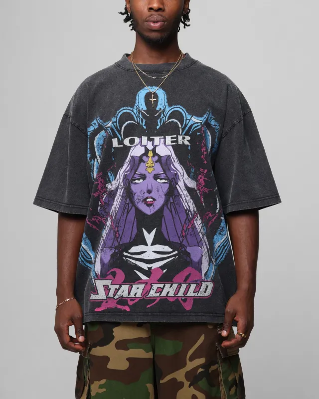 Loiter Midnight Widow Vintage T-Shirt Washed Black sold by Culture Kings