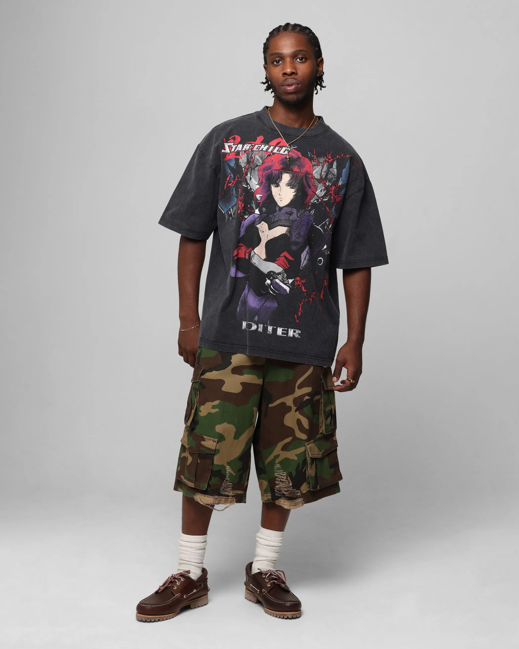 Loiter Valkyrie Vintage T-Shirt Black Wash sold by Culture Kings product image thumbnail 3