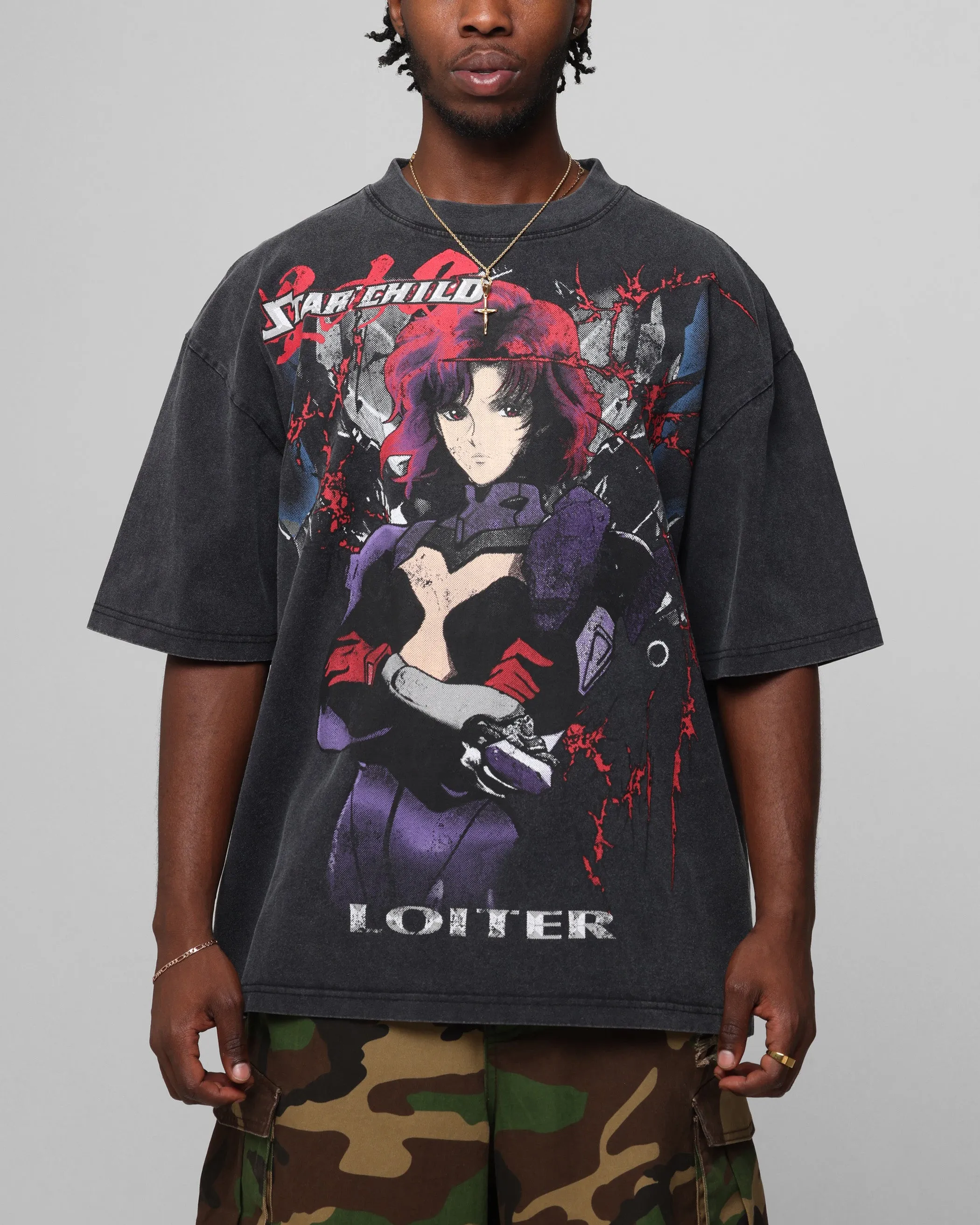 Loiter Valkyrie Vintage T-Shirt Black Wash sold by Culture Kings