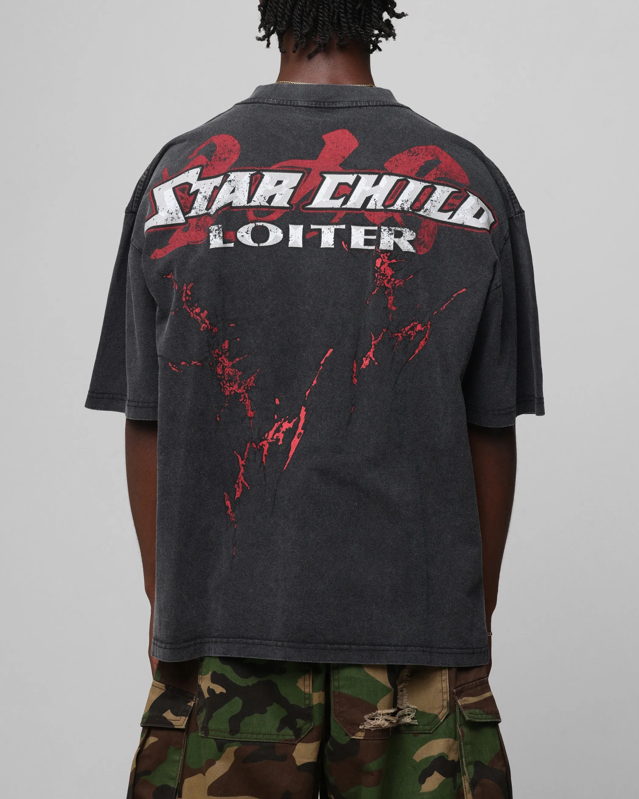 Loiter Valkyrie Vintage T-Shirt Black Wash sold by Culture Kings product image thumbnail 2