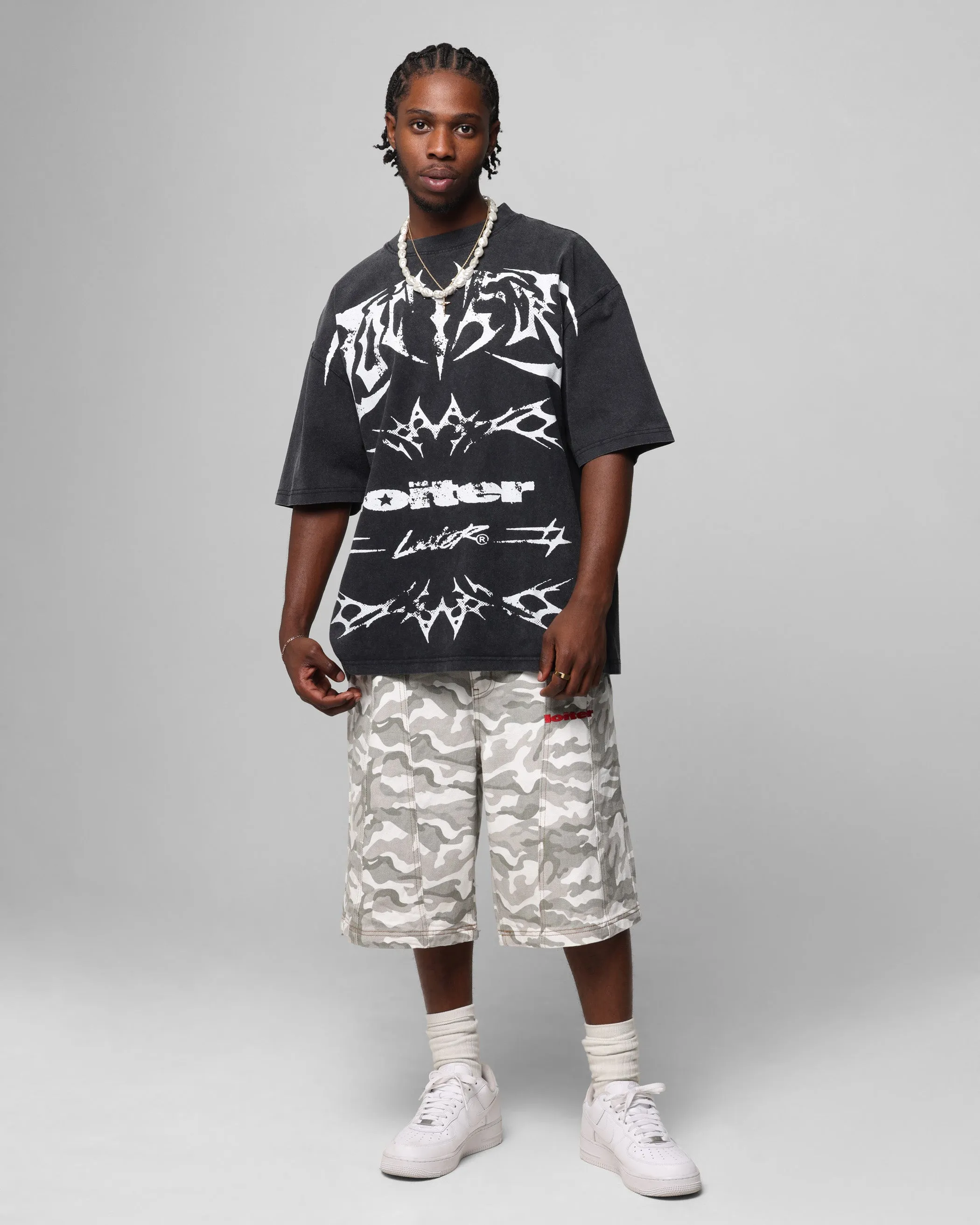 Loiter Metal Stacked Vintage T-Shirt Vintage Black sold by Culture Kings product image thumbnail 3