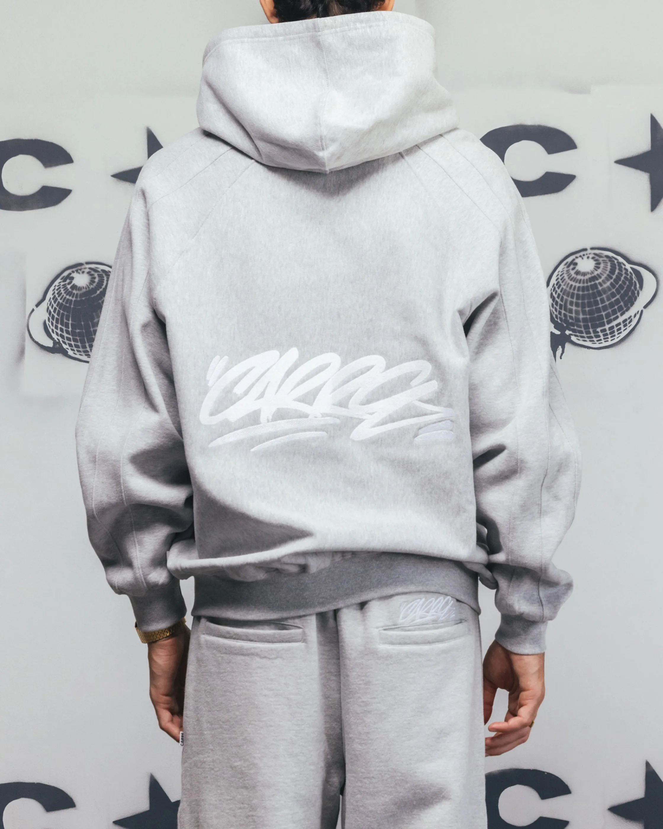 Carre Grit Zip Hoodie Grey Marle sold by Culture Kings product image thumbnail 2