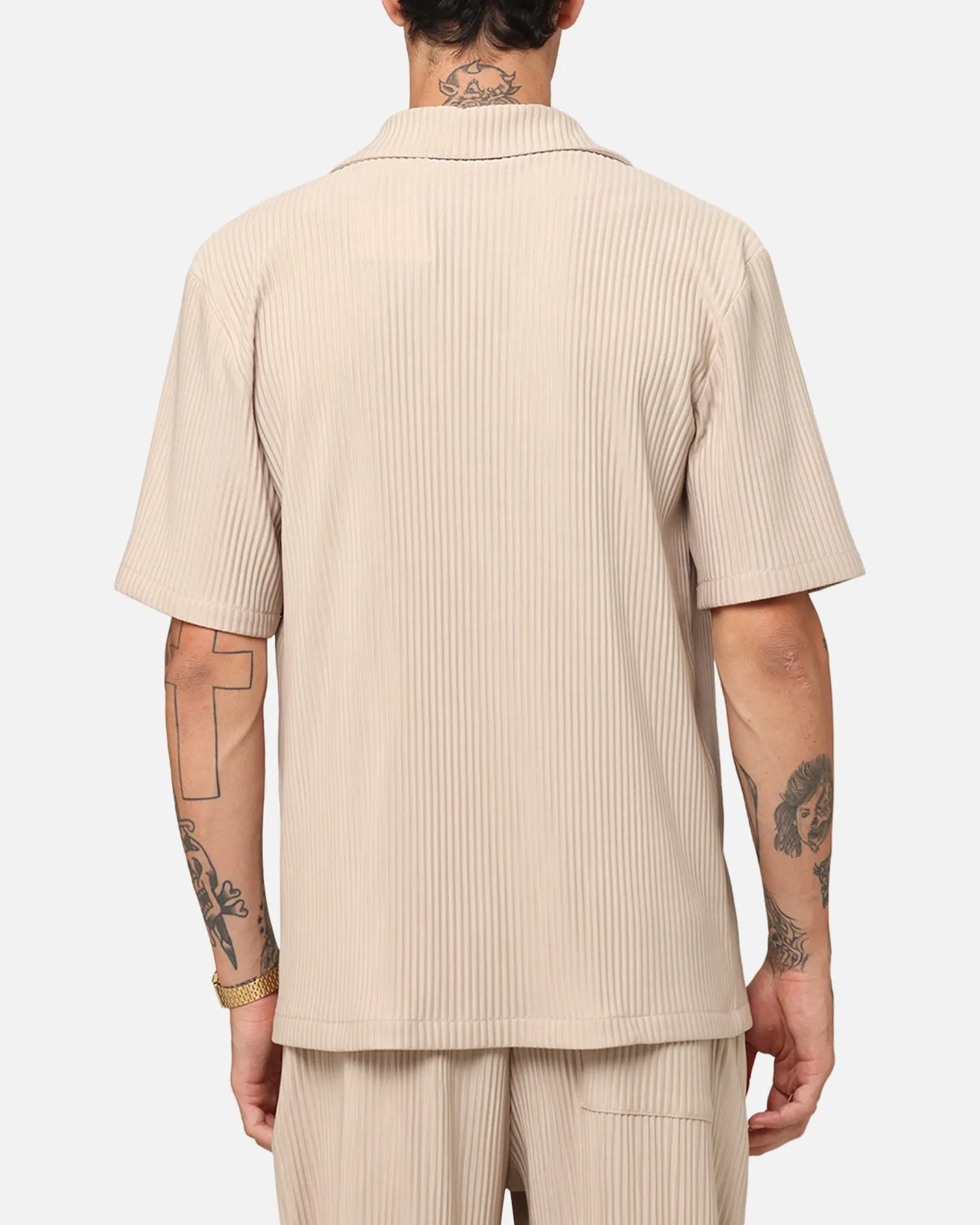XXIII Pleated Button Up Shirt Tan sold by Culture Kings product image thumbnail 3