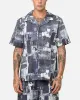 XXIII Printed Denim Patch Button Up Shirt Blue sold by Culture Kings