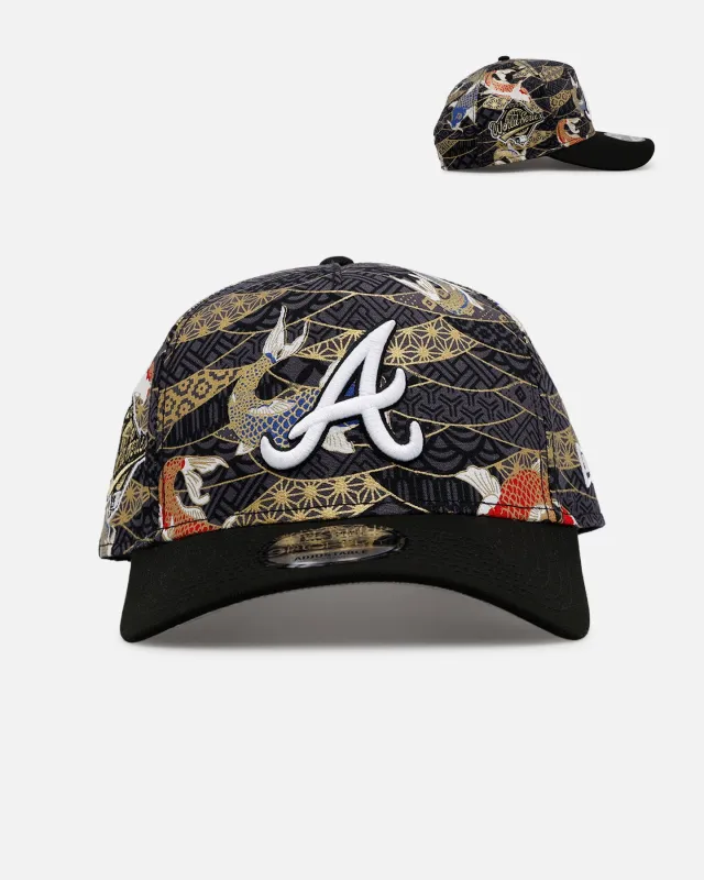 New Era Atlanta Braves 'Koi' 9FORTY A-Frame Snapback Black/Multi-Colored sold by Culture Kings