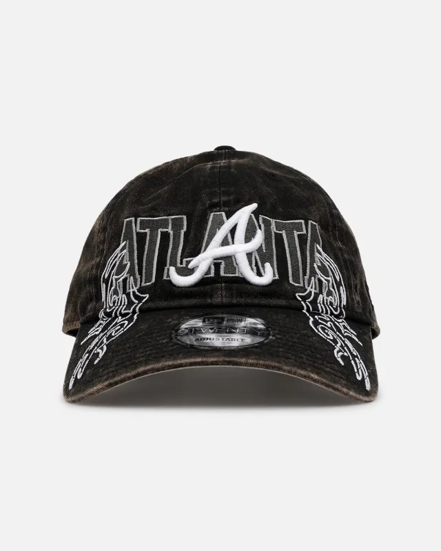 New Era Atlanta Braves 'Tribal' Classic Casual Strapback Washed Black sold by Culture Kings