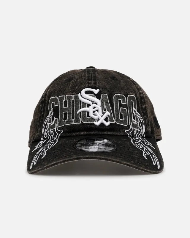 New Era Chicago White Sox 'Tribal' Classic Casual Strapback Washed Black sold by Culture Kings