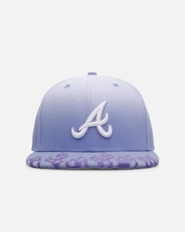 New Era Atlanta Braves 'Sundye Flames' 59FIFTY Fitted Lavender sold by Culture Kings