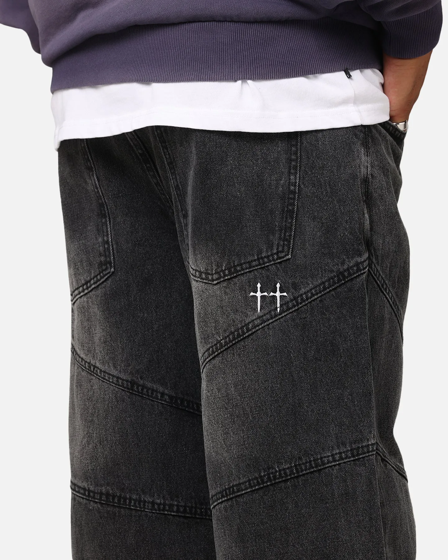 Saint Morta Amplus Armoury Jeans Black Shadow sold by Culture Kings product image thumbnail 4