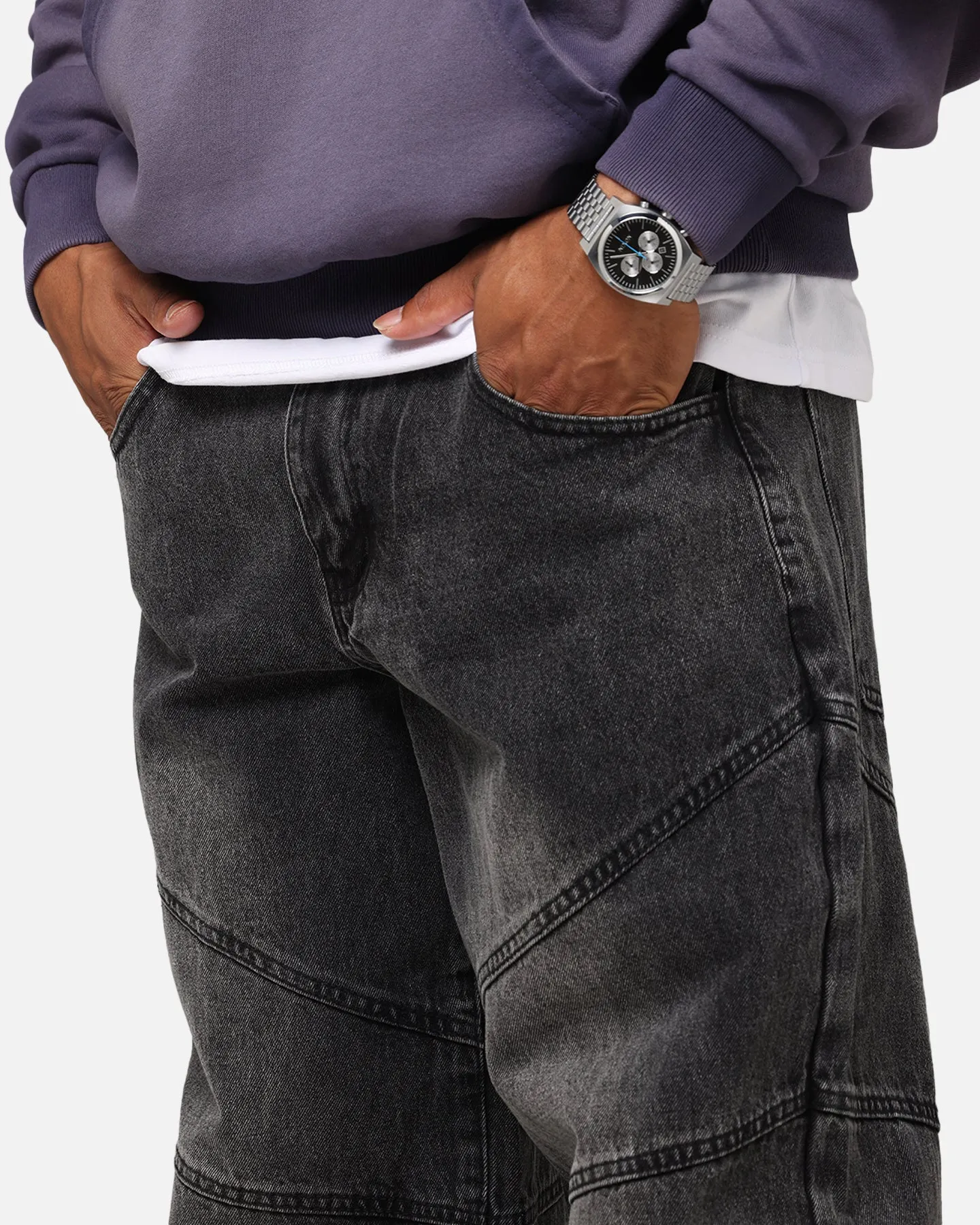 Saint Morta Amplus Armoury Jeans Black Shadow sold by Culture Kings product image thumbnail 3