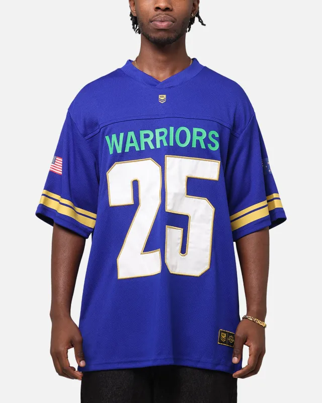 Bleacher Athletic New Zealand Warriors NRL 2025 Las Vegas Round Grid Iron T-Shirt Official Team Colour sold by Culture Kings