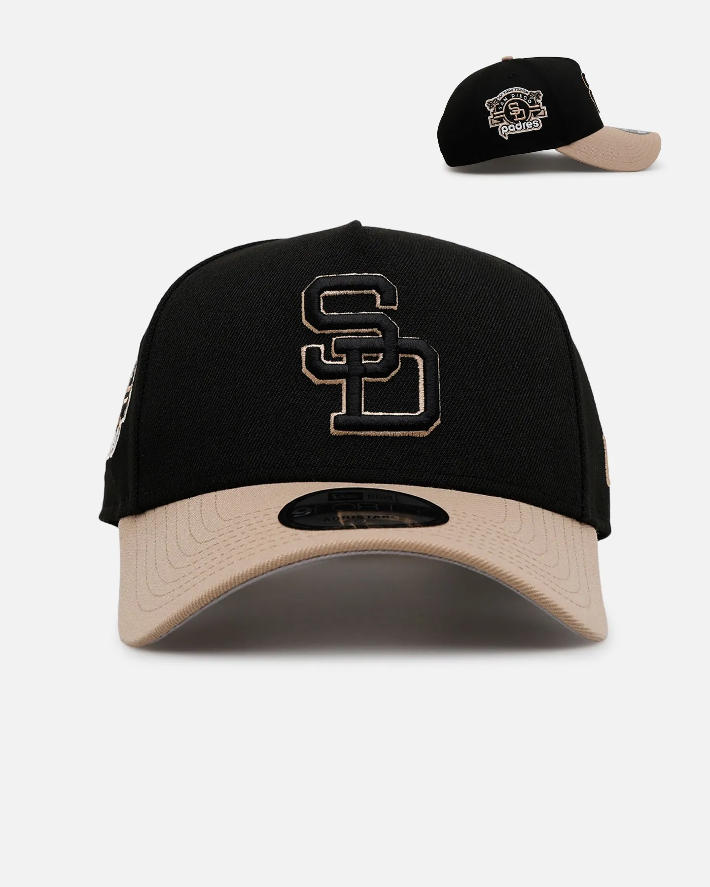 New Era San Diego Padres 'Desert Nights' 9FORTY A-Frame Snapback Black/Camel sold by Culture Kings