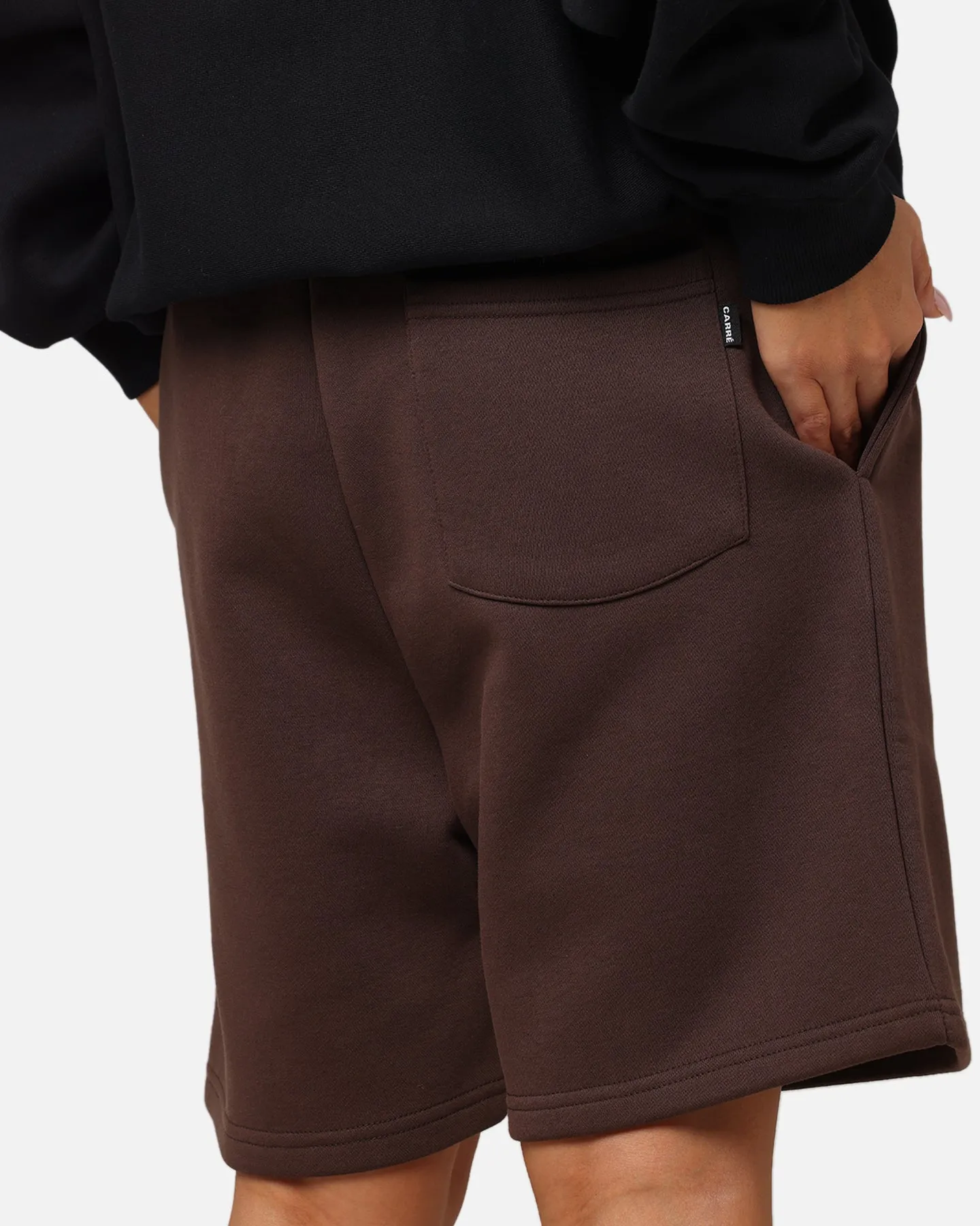 Carre Premium Essentials Sweat Shorts Chocolate sold by Culture Kings product image thumbnail 4