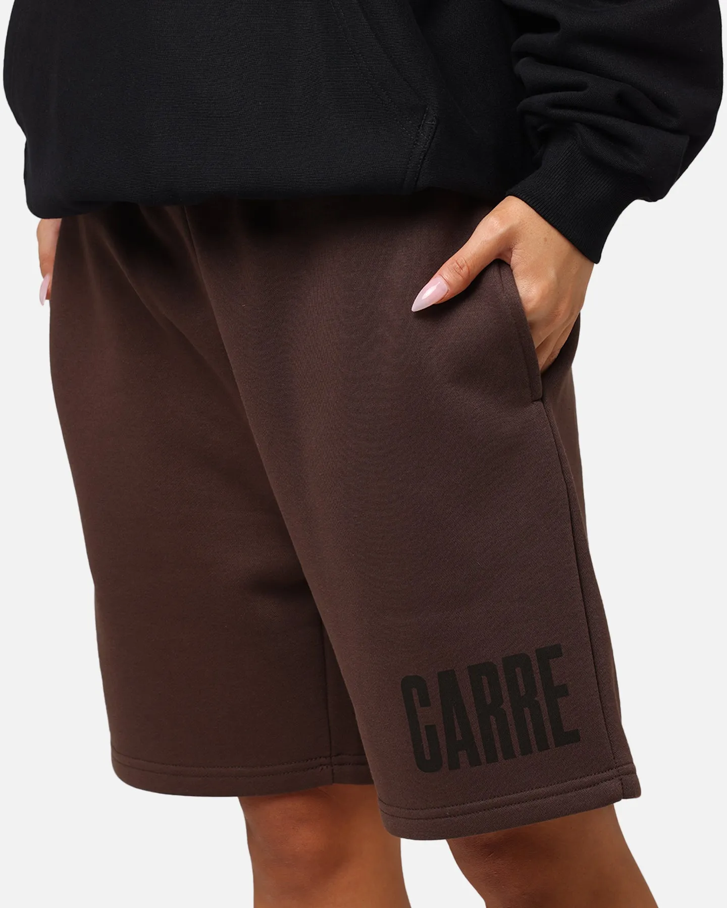 Carre Premium Essentials Sweat Shorts Chocolate sold by Culture Kings product image thumbnail 3