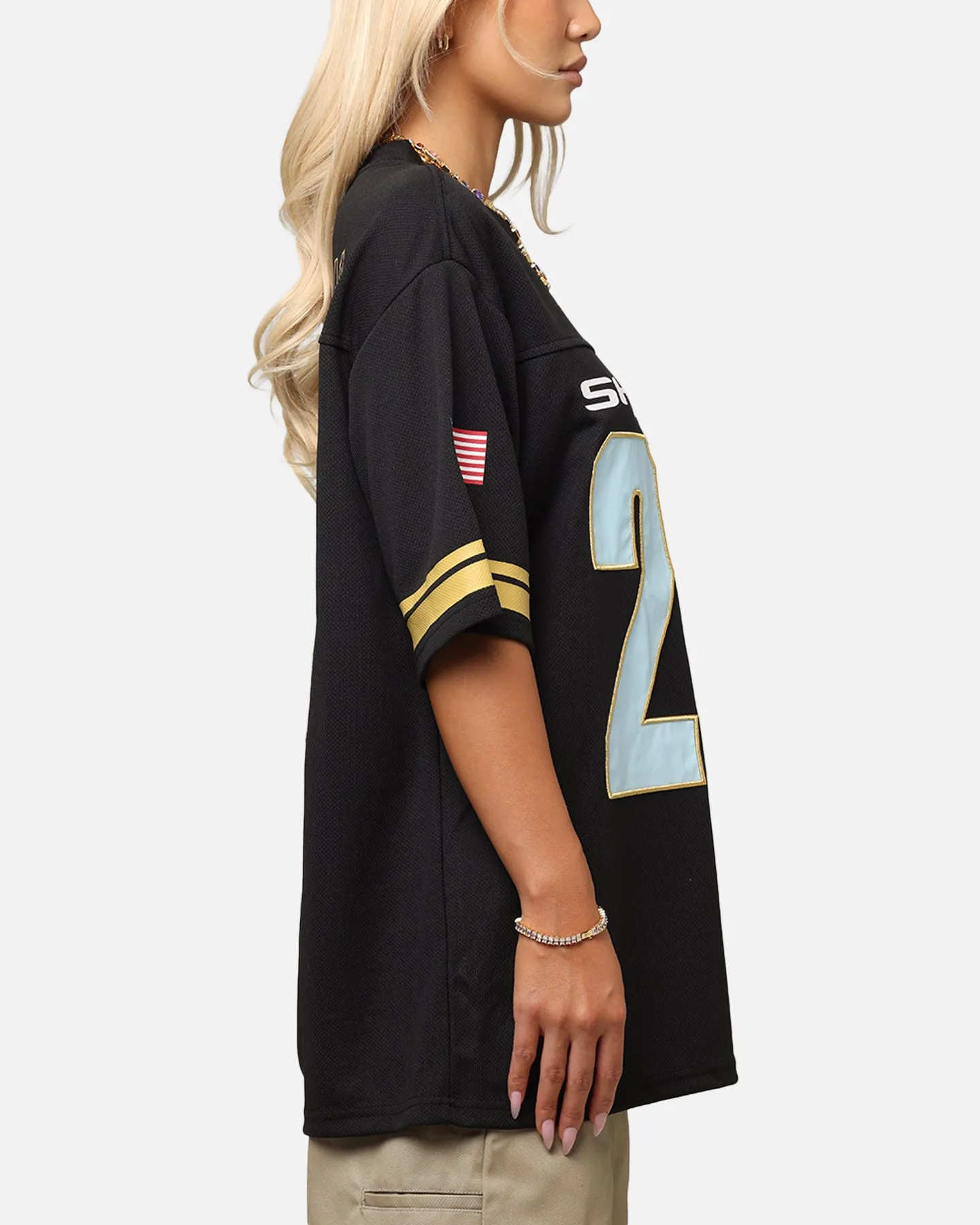 Bleacher Athletic Cronulla Sutherland Sharks NRL 2025 Las Vegas Round Grid Iron T-Shirt Official Team Colour sold by Culture Kings product image thumbnail 5