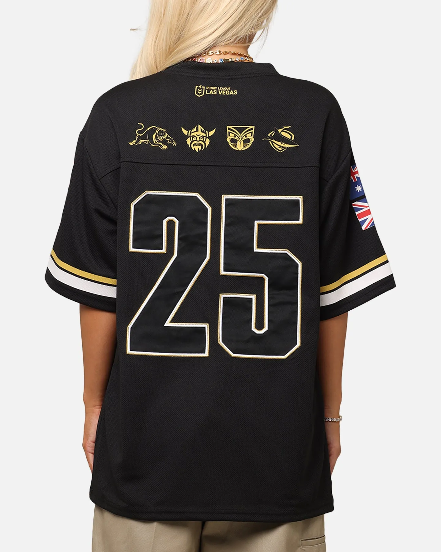 Bleacher Athletic NRL 2025 Las Vegas Round Grid Iron T-Shirt Black sold by Culture Kings product image thumbnail 2