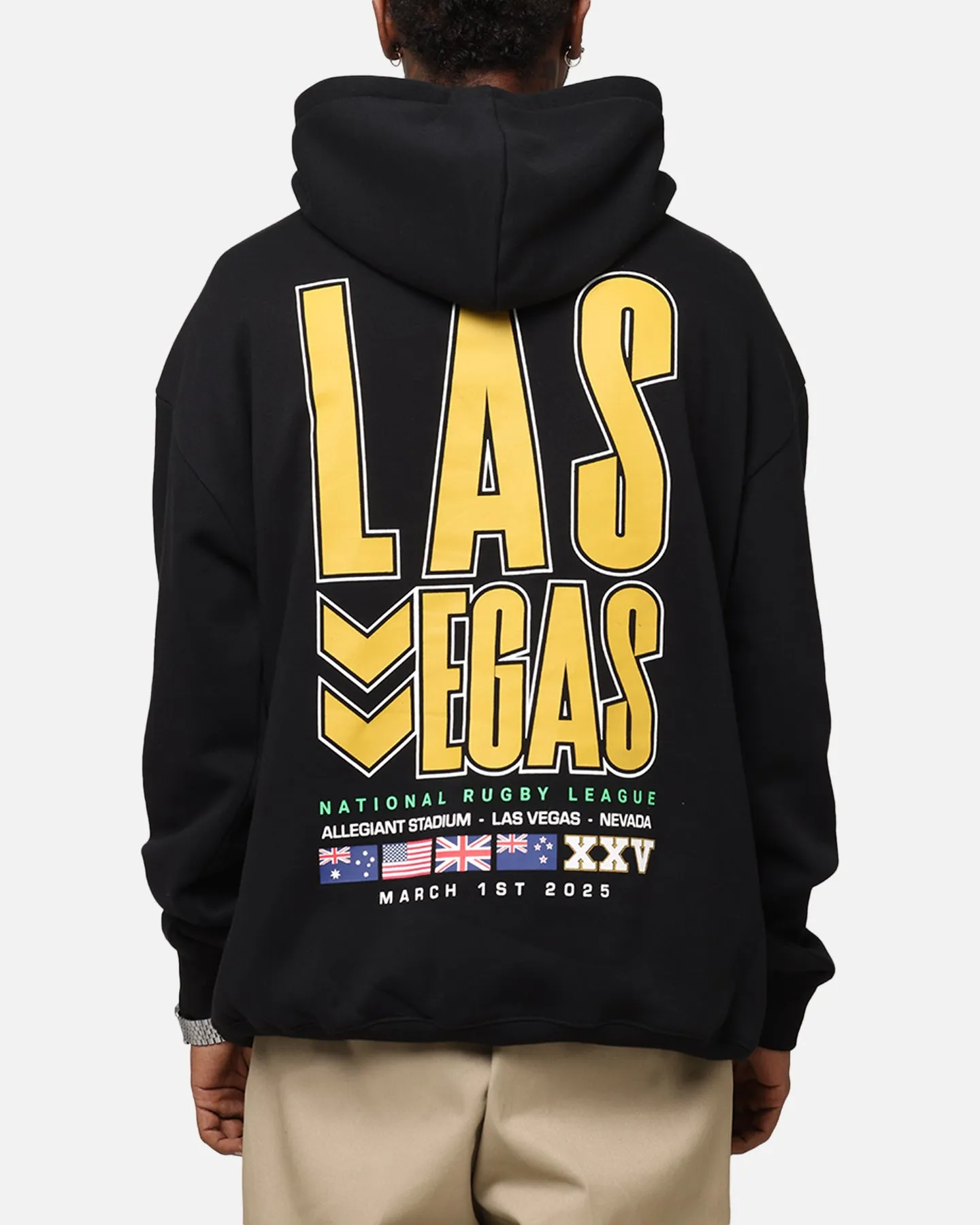 Bleacher Athletic NRL 2025 Las Vegas Round Hoodie Black sold by Culture Kings