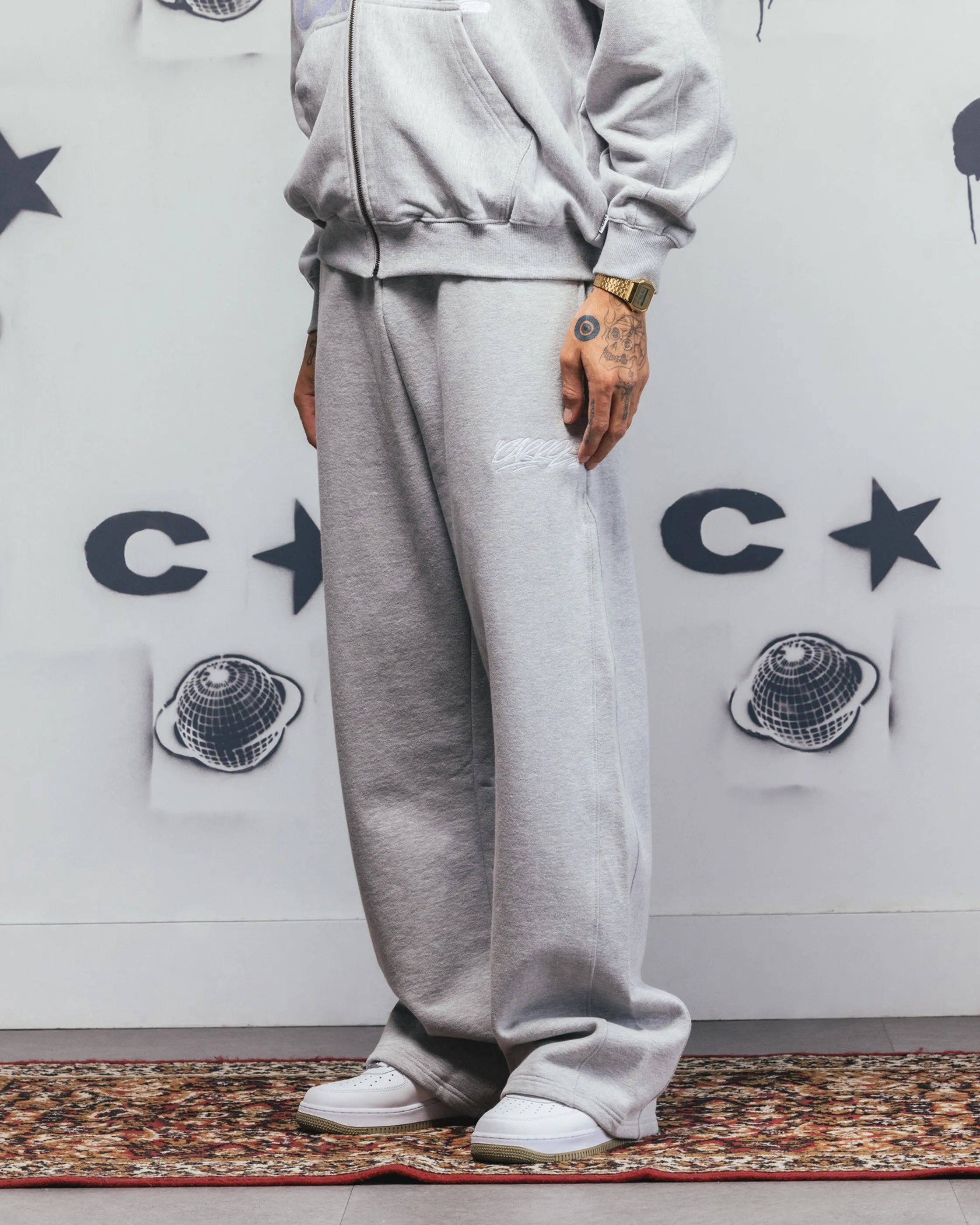 Carre Grit Trackpants Grey Marle sold by Culture Kings