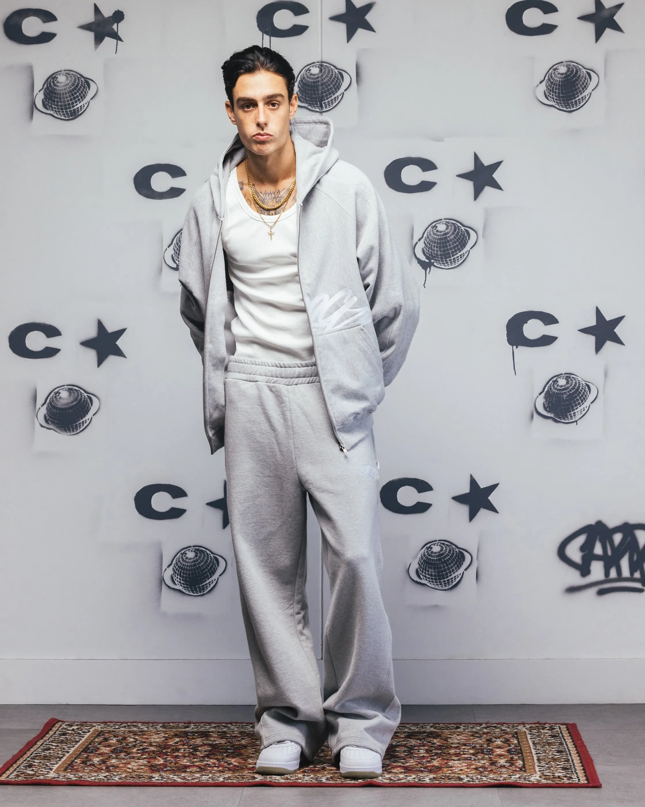 Carre Grit Trackpants Grey Marle sold by Culture Kings product image thumbnail 2