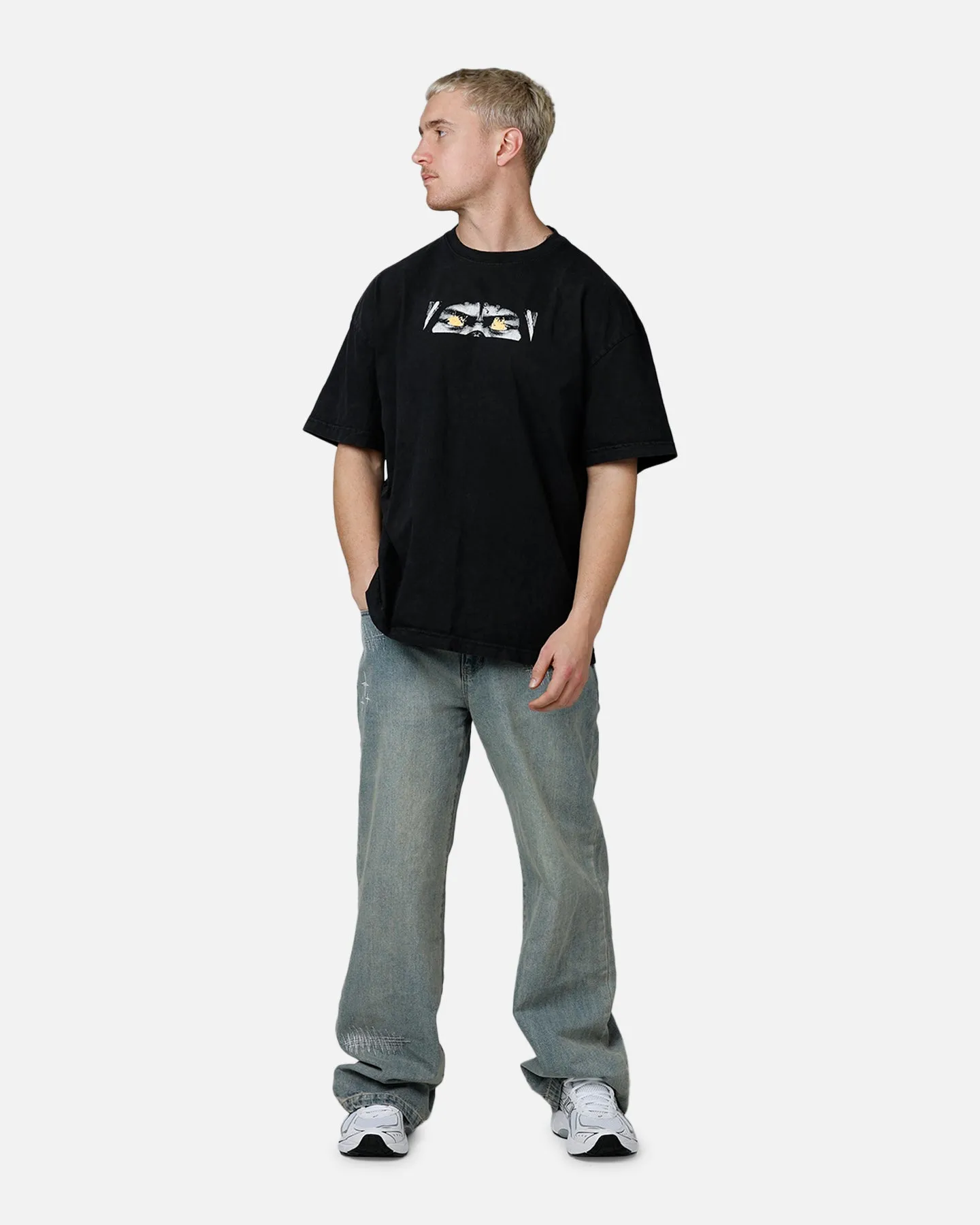 Goat Crew X Mortal Kombat Scorpion Fire Vintage T-Shirt Black Acidwash sold by Culture Kings product image thumbnail 3