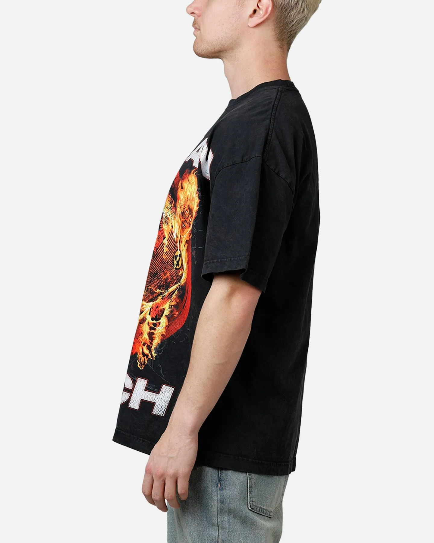 Goat Crew Marvel Fantastic Four Human Torch Fire Vintage T-Shirt Black Acidwash sold by Culture Kings product image thumbnail 5