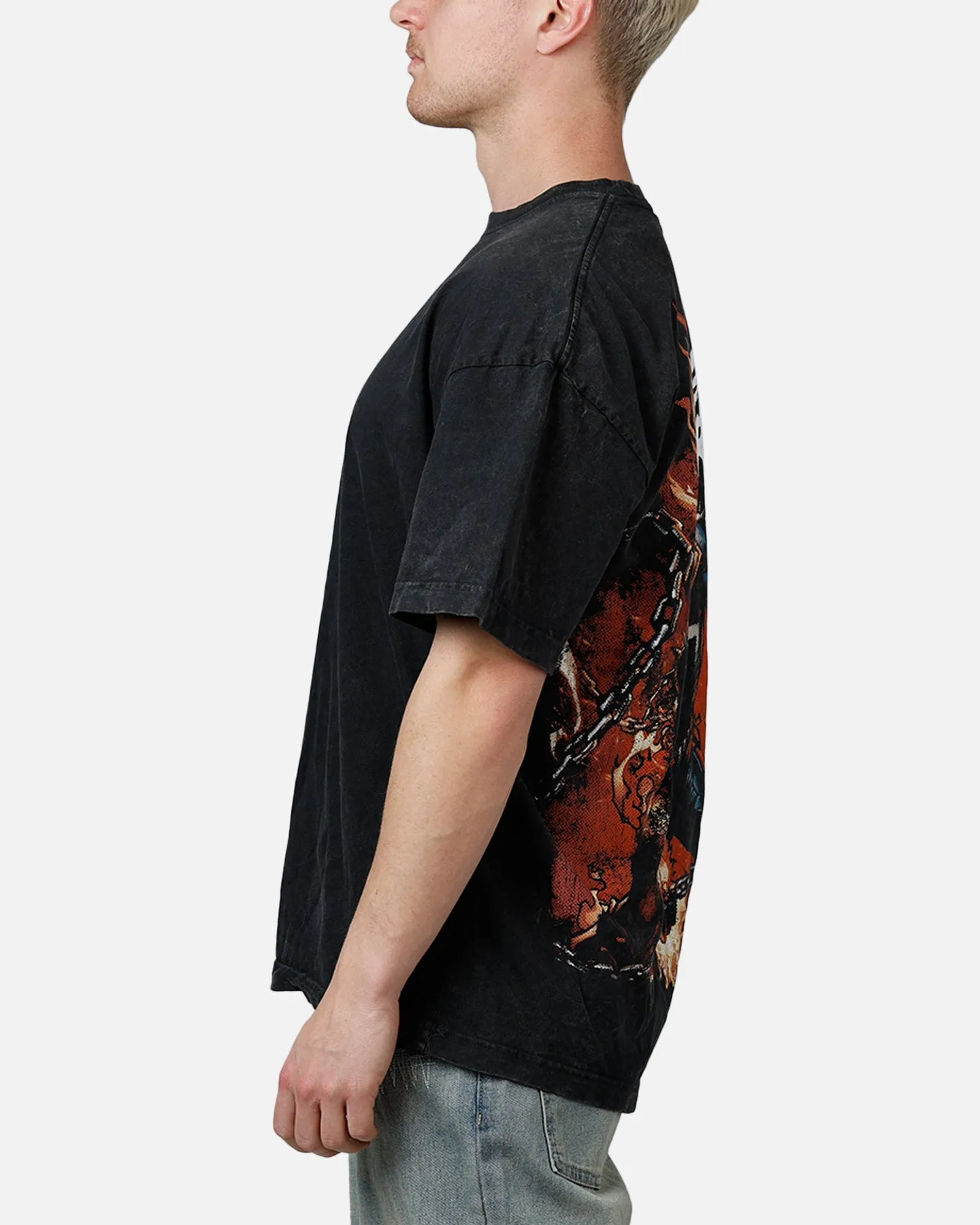 Goat Crew Marvel Ghost Rider Fire Vintage T-Shirt Black Acidwash sold by Culture Kings product image thumbnail 5