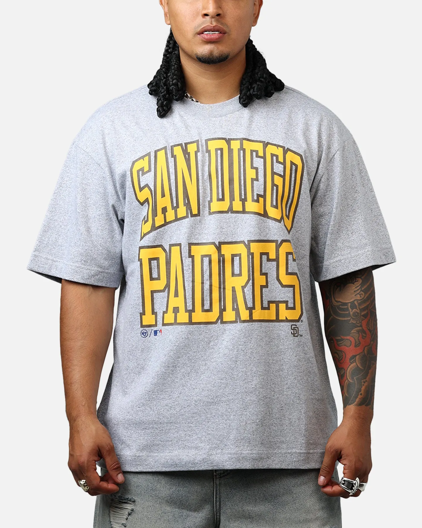 47 Brand San Diego Padres Stack T-Shirt Grey sold by Culture Kings