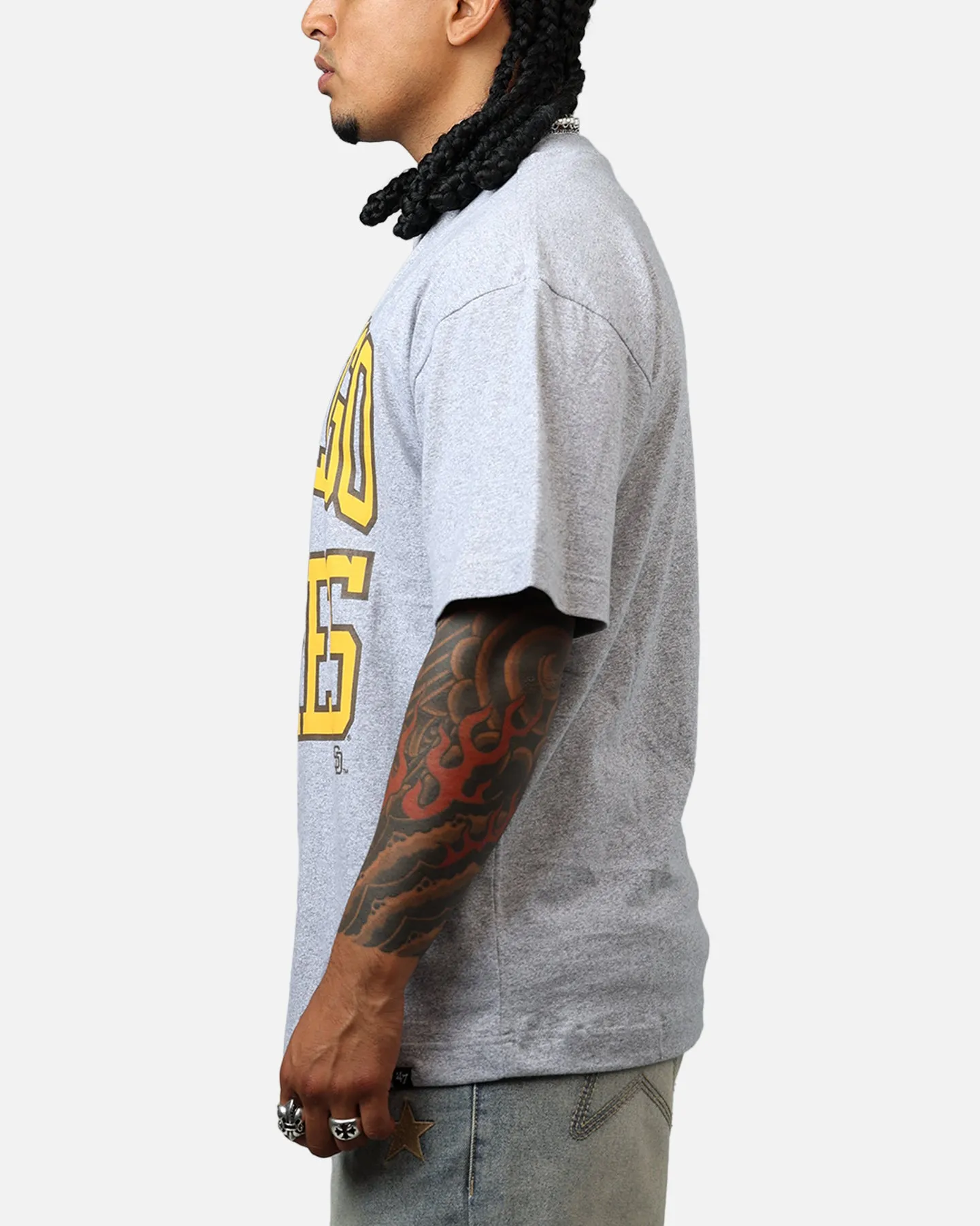 47 Brand San Diego Padres Stack T-Shirt Grey sold by Culture Kings product image thumbnail 5