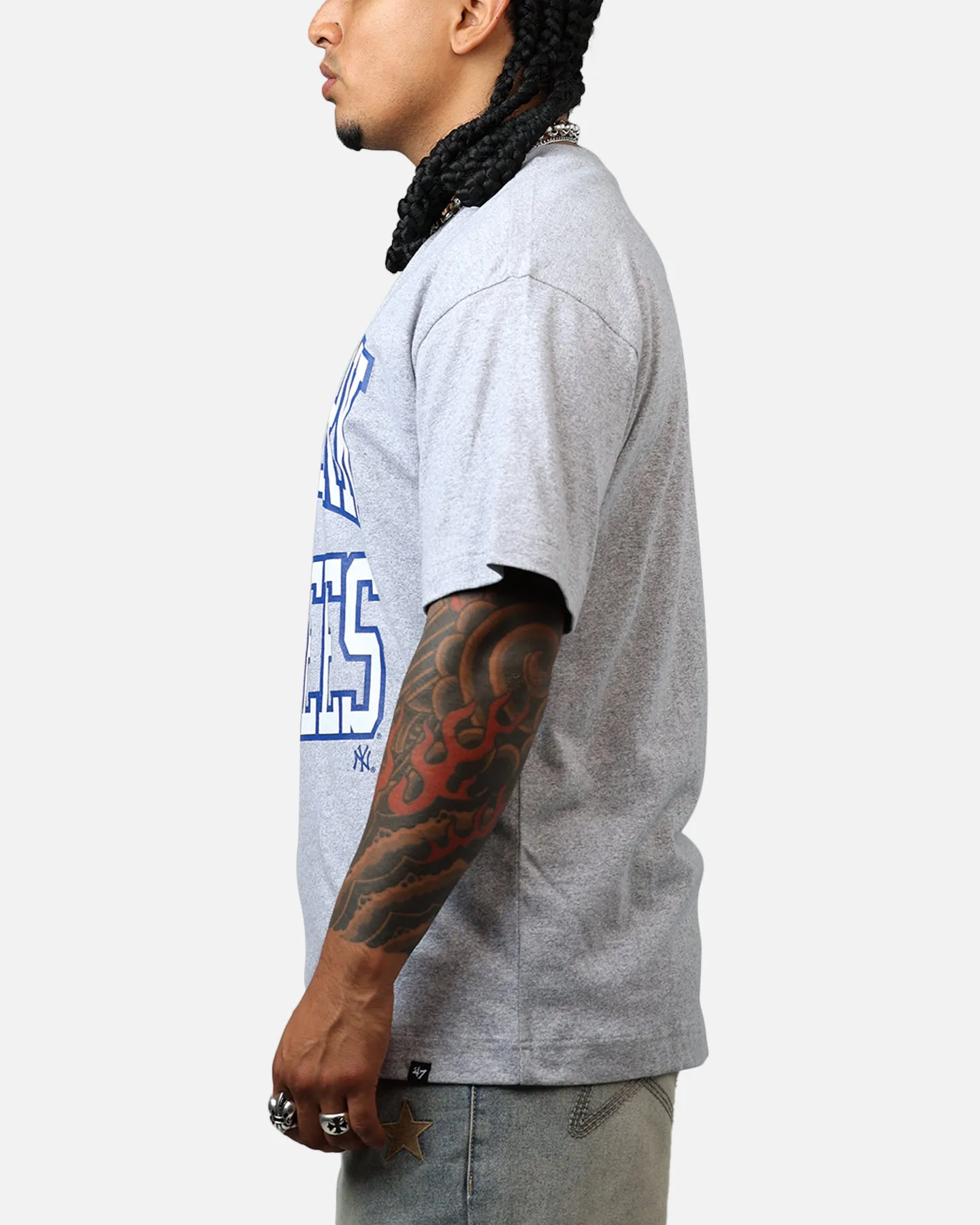 47 Brand New York Yankees Stack T-Shirt Grey sold by Culture Kings product image thumbnail 5