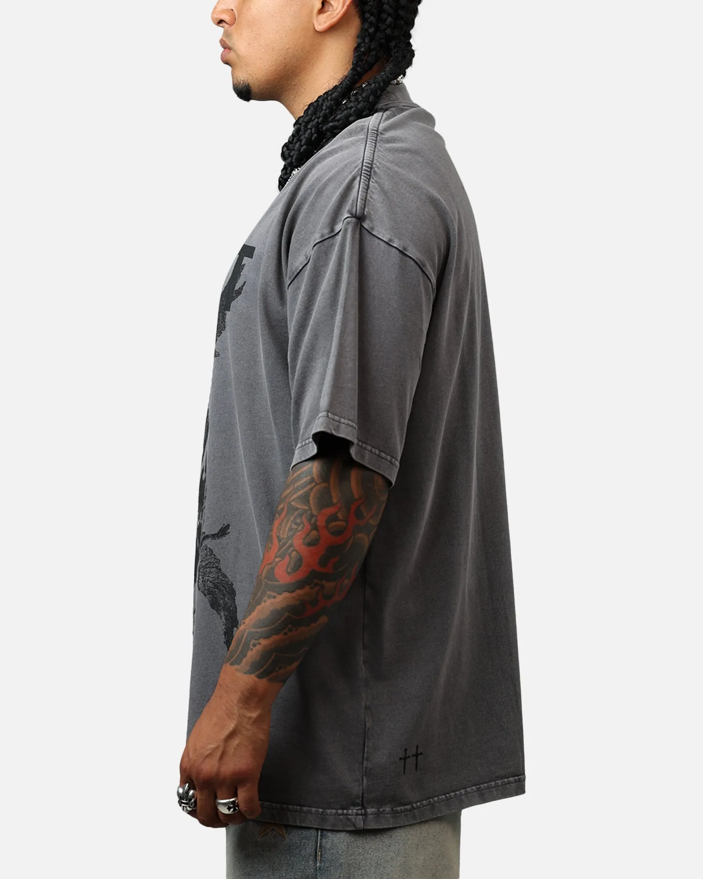 Saint Morta Heavens Mock T-Shirt Washed Charcoal sold by Culture Kings product image thumbnail 5