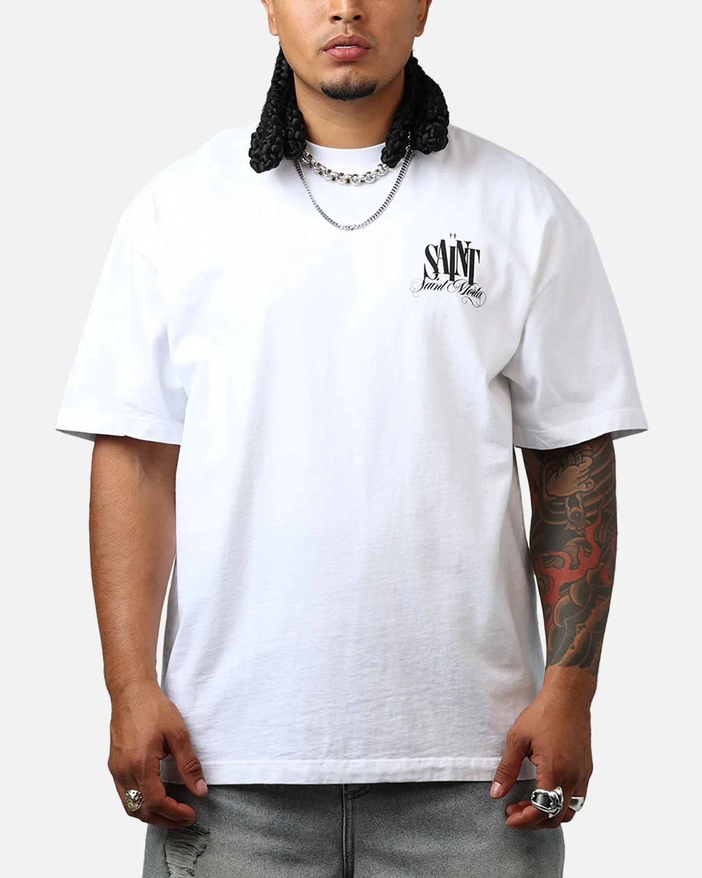 Saint Morta Dover Drop Shoulder T-Shirt White sold by Culture Kings product image thumbnail 2