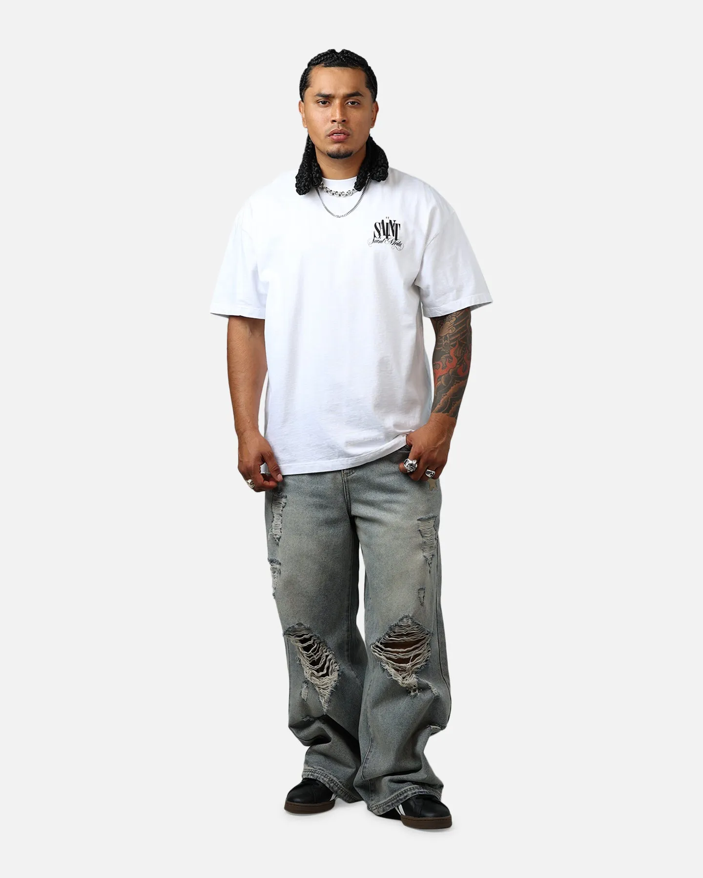 Saint Morta Dover Drop Shoulder T-Shirt White sold by Culture Kings product image thumbnail 3