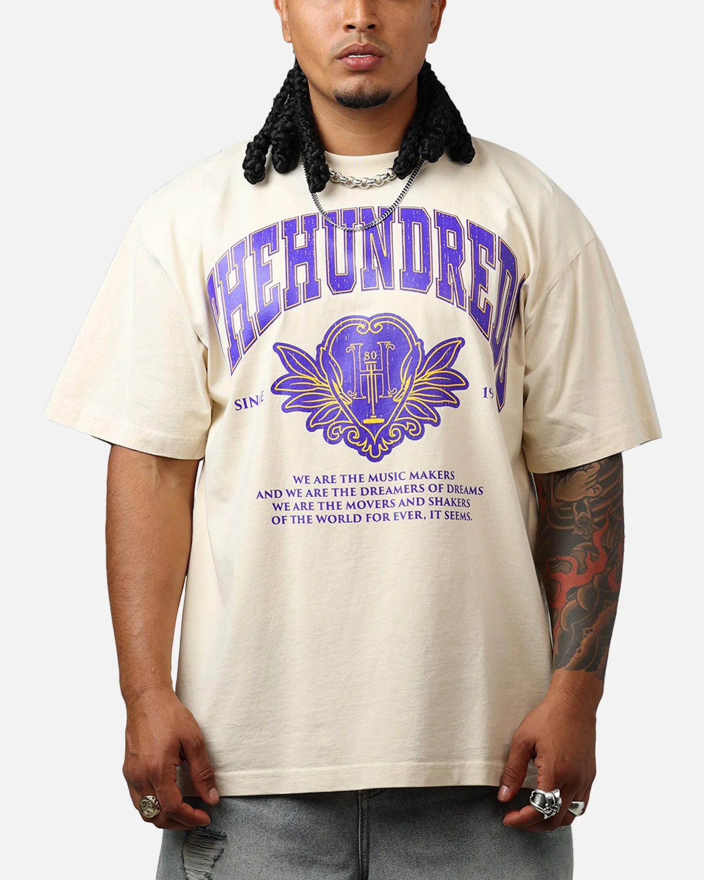 The Hundreds Alumnus T-Shirt Natural sold by Culture Kings