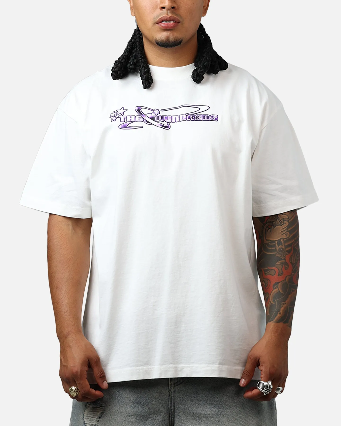 The Hundreds Y2K Bar Logo T-Shirt Light Blue sold by Culture Kings