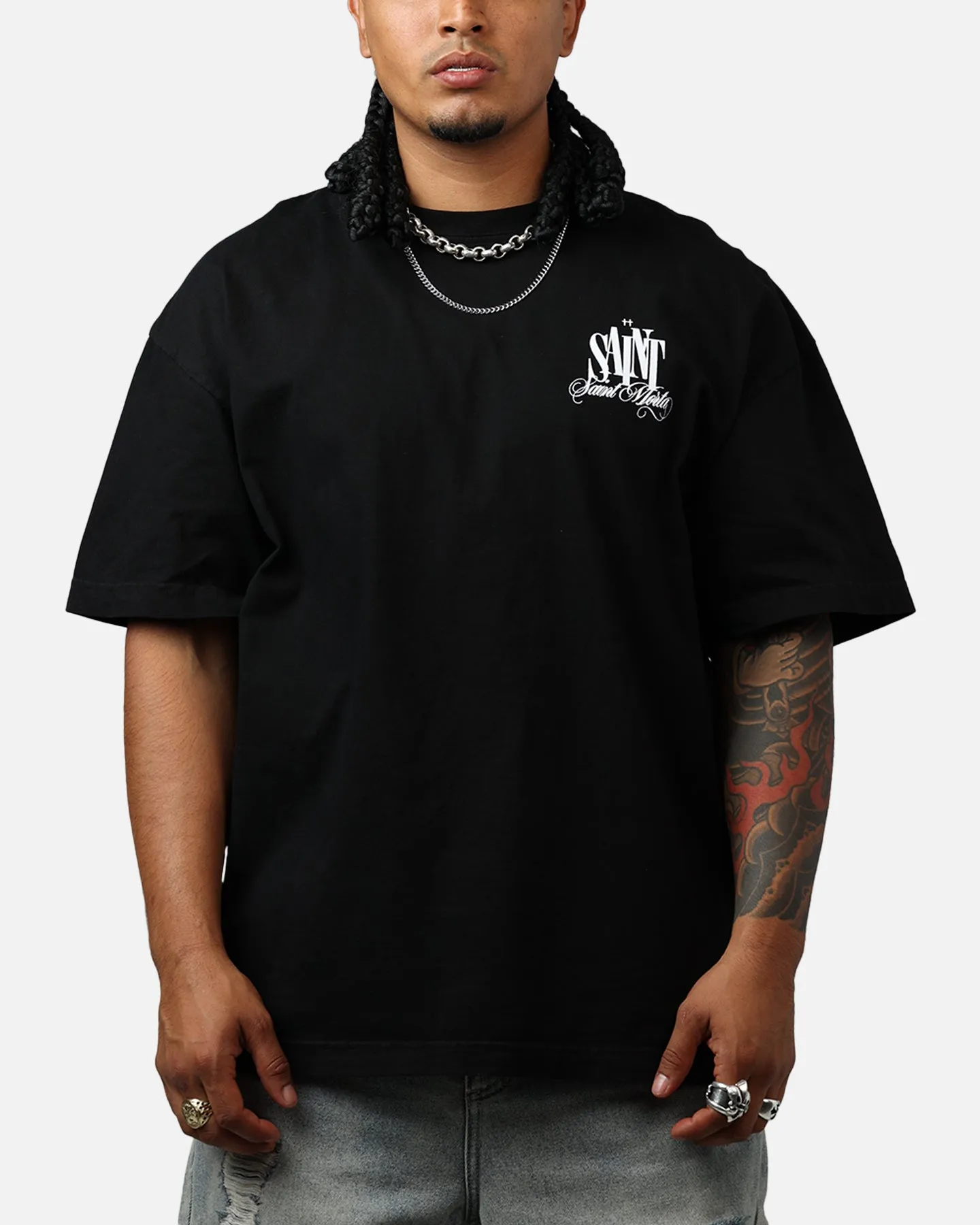 Saint Morta Dover Drop Shoulder T-Shirt Black sold by Culture Kings product image thumbnail 2