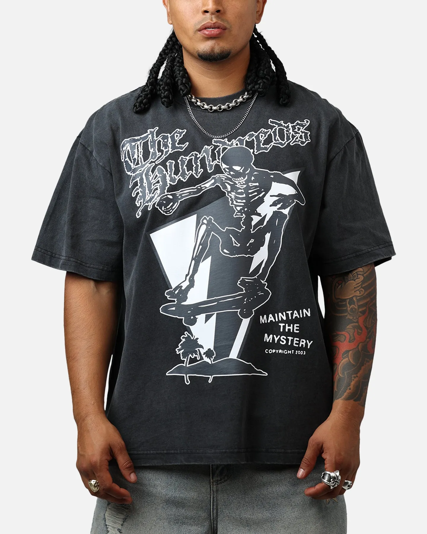 The Hundreds Skull Mountain T-Shirt Washed Black sold by Culture Kings