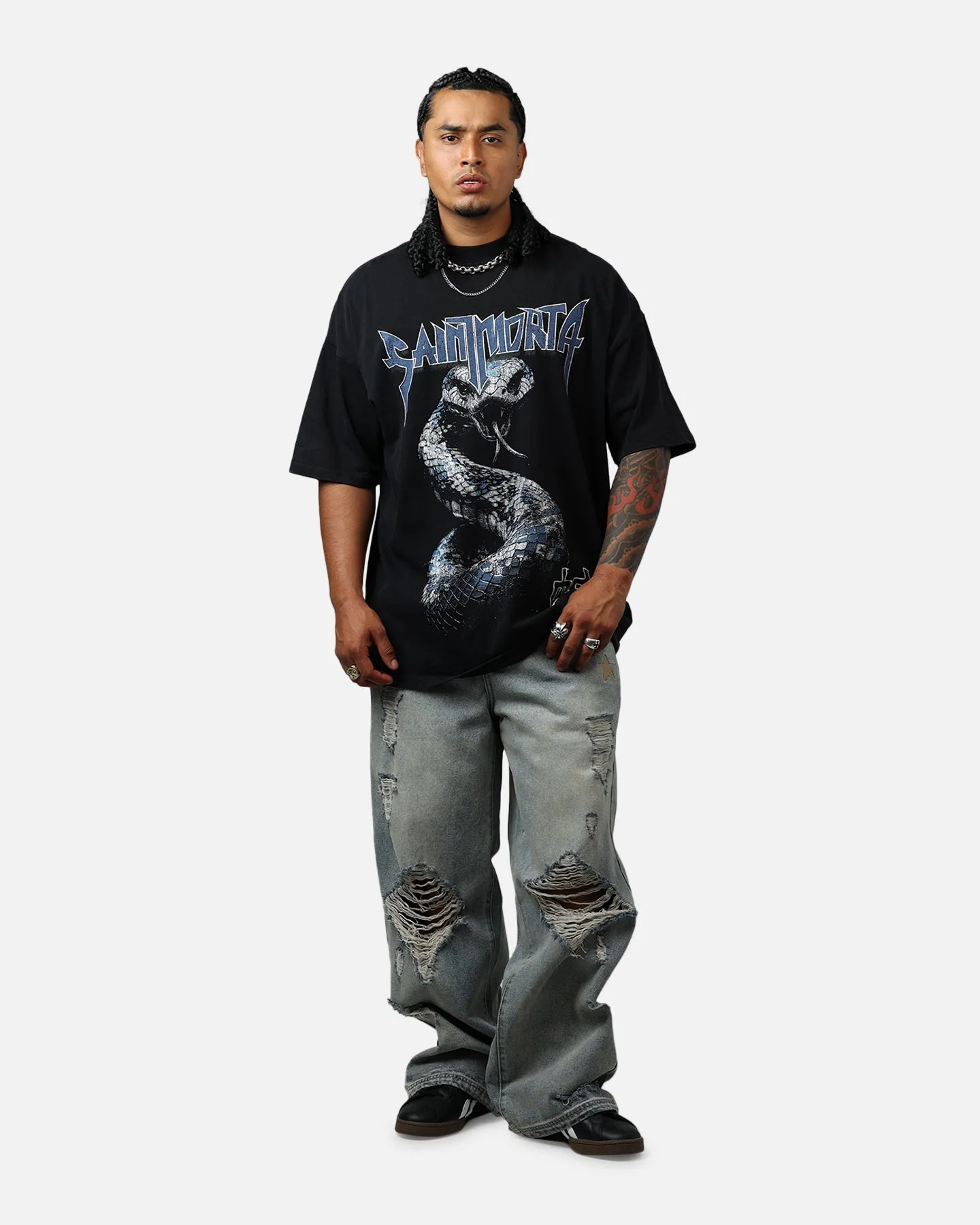 Saint Morta Year Of The Snake Boxy T-Shirt Vintage Black sold by Culture Kings product image thumbnail 3