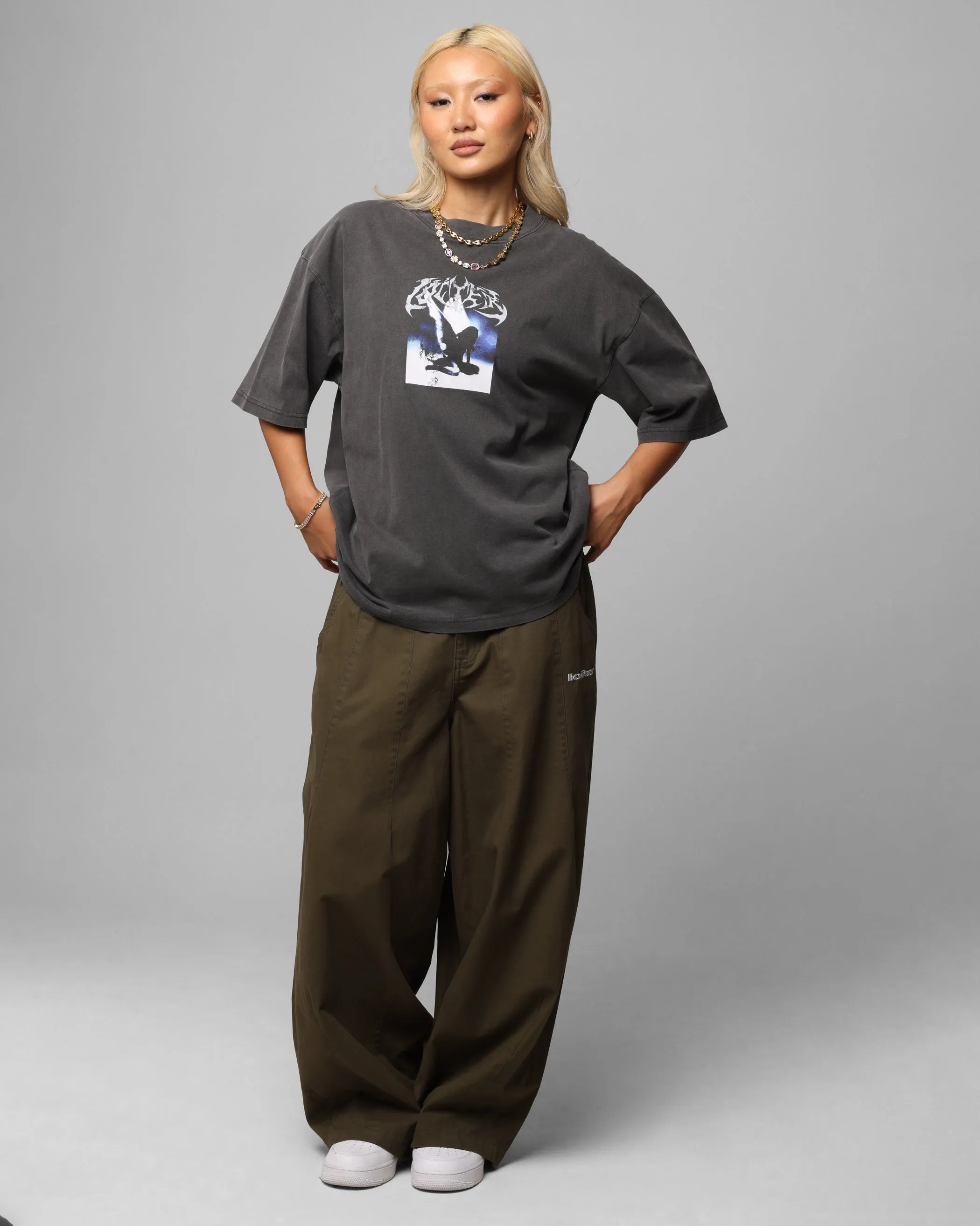 Loiter Angel Number Vintage T-Shirt Charcoal sold by Culture Kings product image thumbnail 4