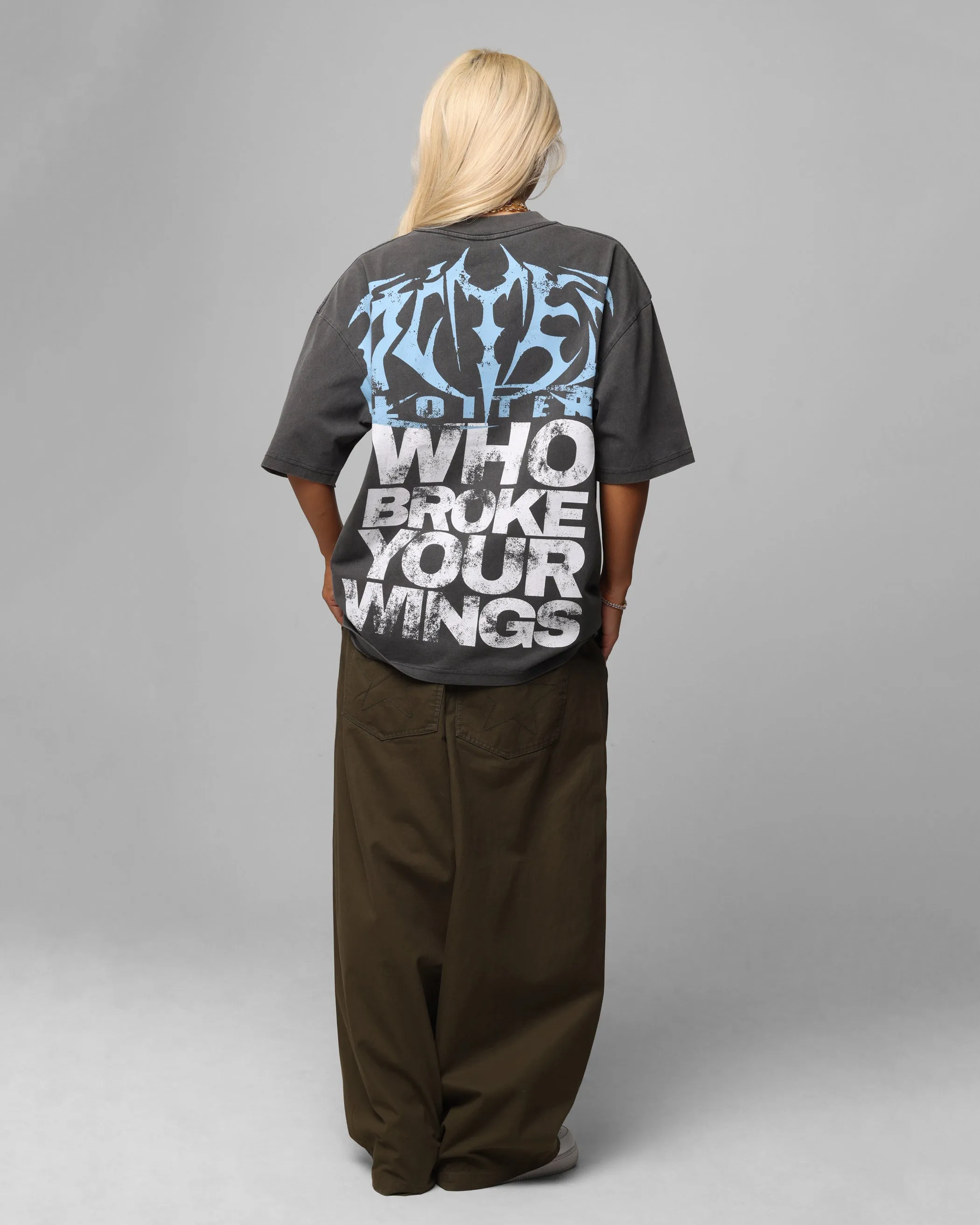 Loiter Angel Number Vintage T-Shirt Charcoal sold by Culture Kings product image thumbnail 3