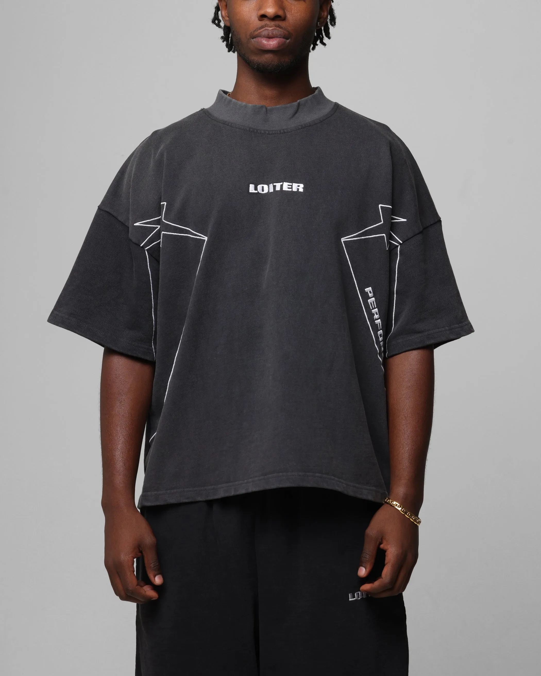 Loiter Dark Performance T-Shirt Charcoal sold by Culture Kings