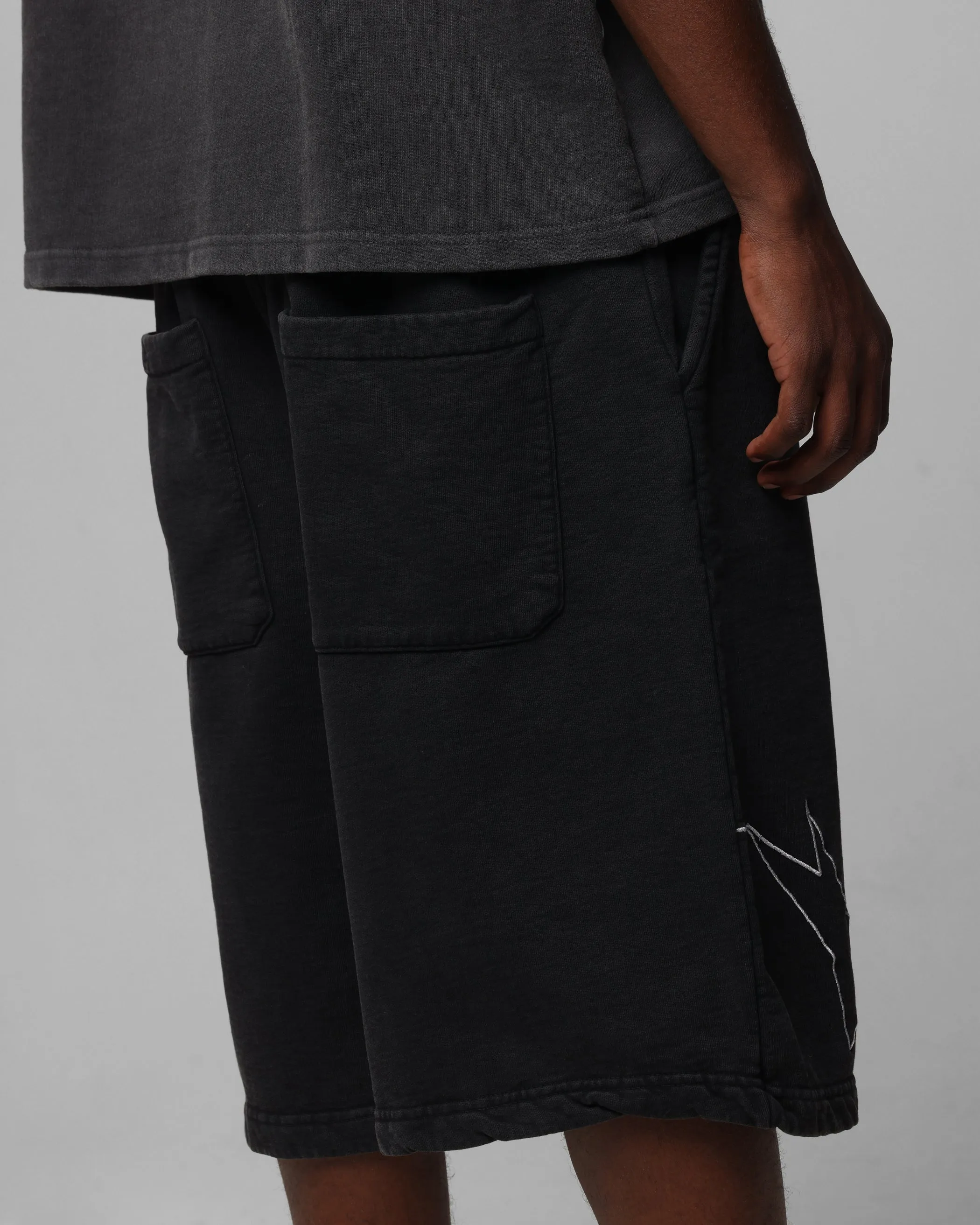 Loiter Dark Performance Fleece Shorts Washed Charcoal sold by Culture Kings product image thumbnail 4