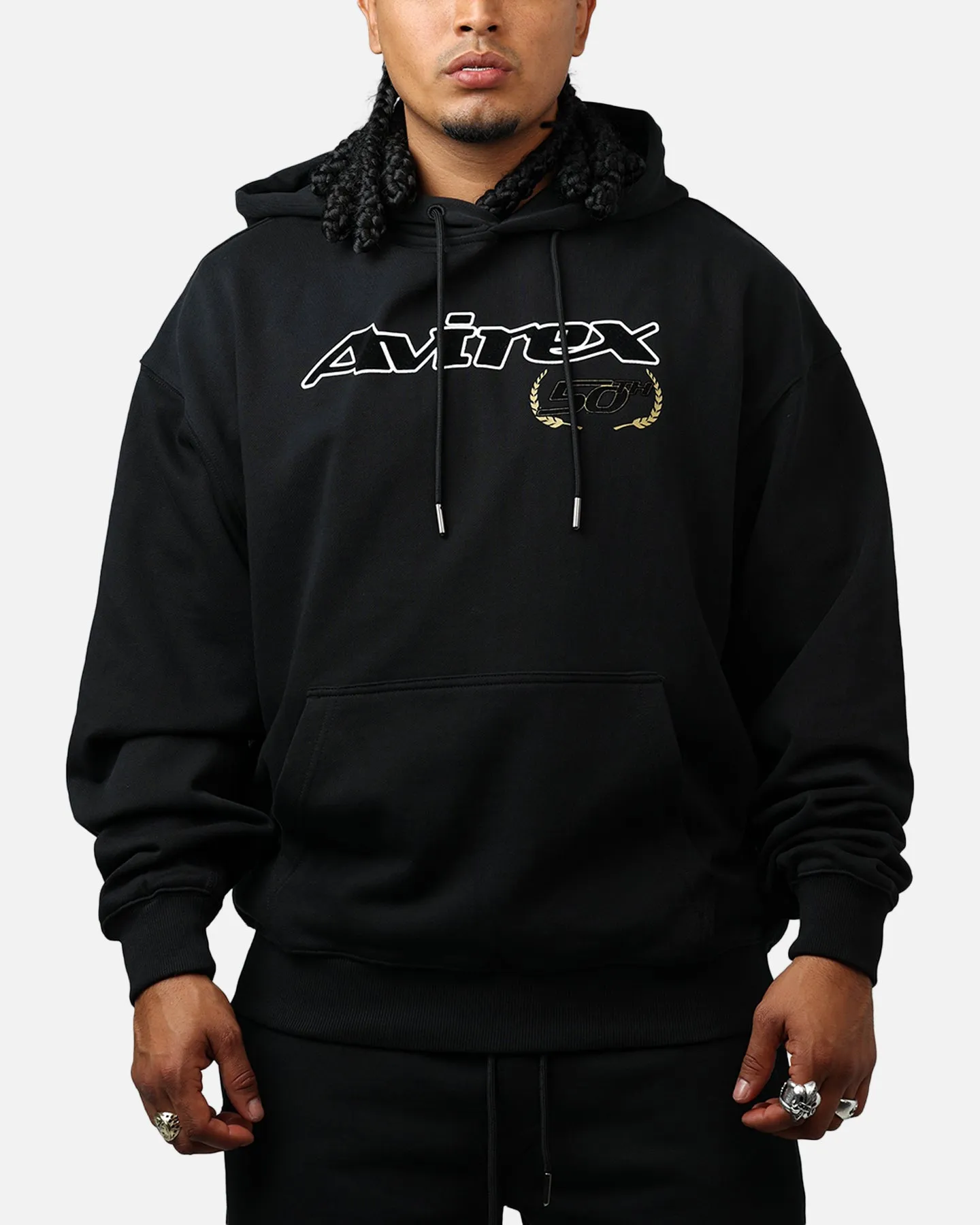 Avirex Gold Hoodie Black/Gold sold by Culture Kings