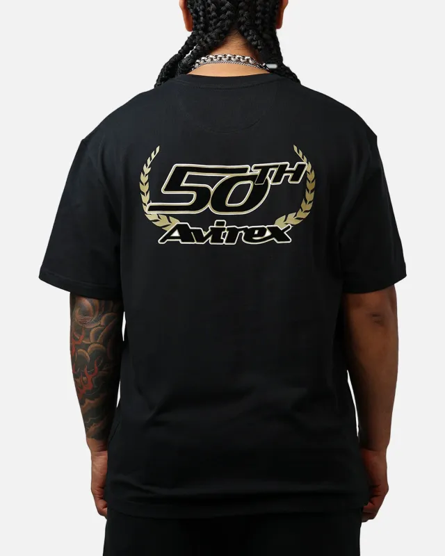 Avirex Gold T-Shirt Black/Gold sold by Culture Kings