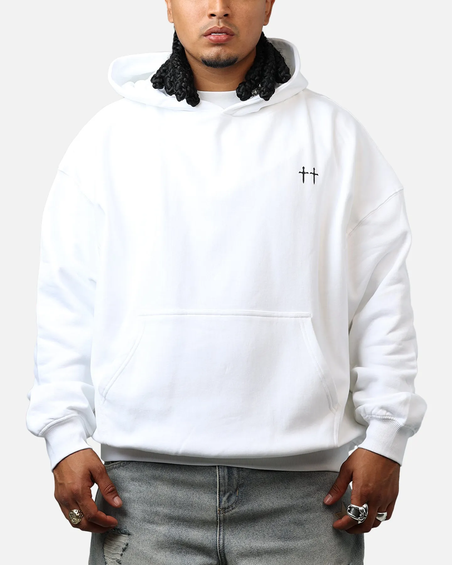 Saint Morta Maiden Boxy Hoodie White sold by Culture Kings product image thumbnail 2