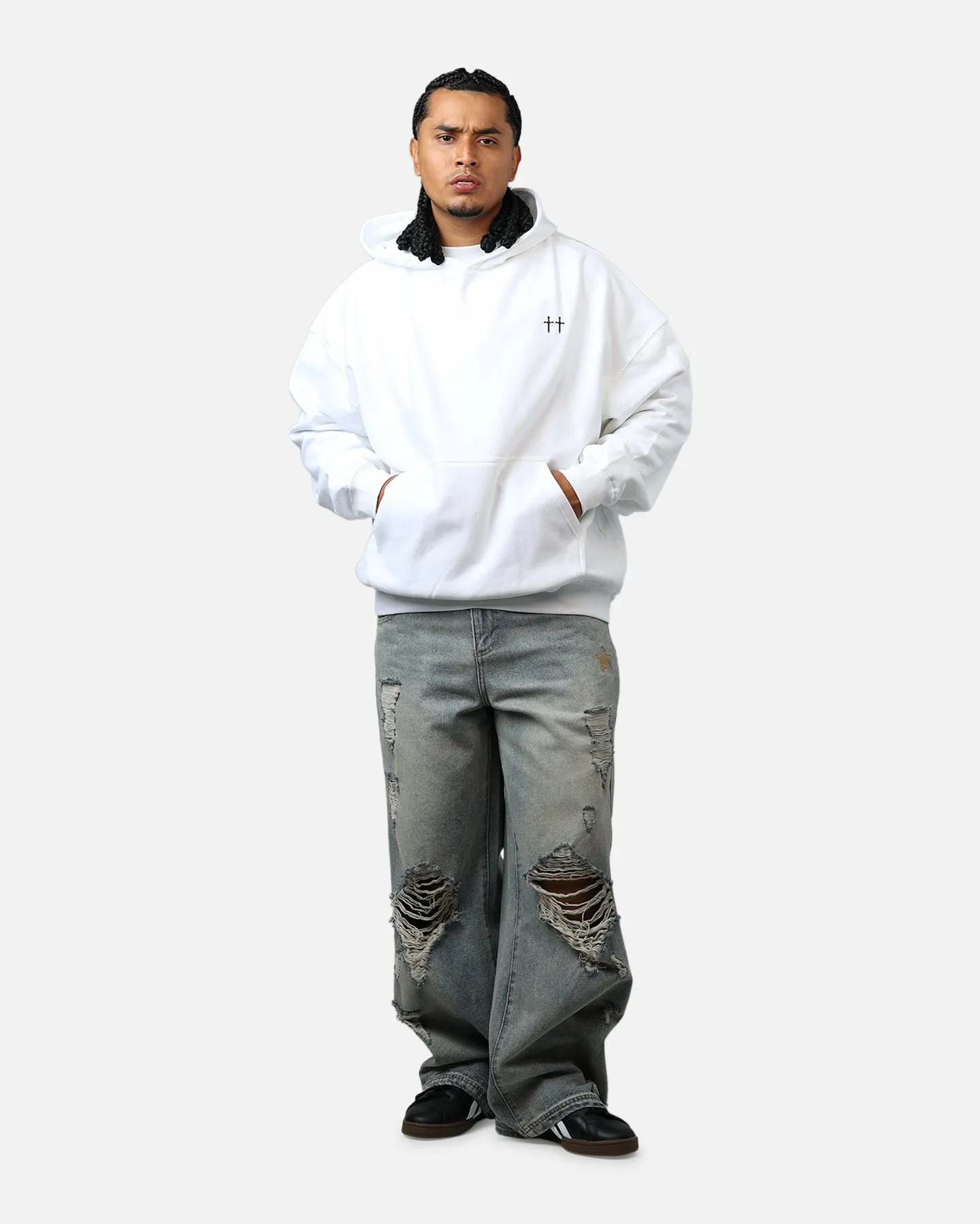 Saint Morta Maiden Boxy Hoodie White sold by Culture Kings product image thumbnail 3