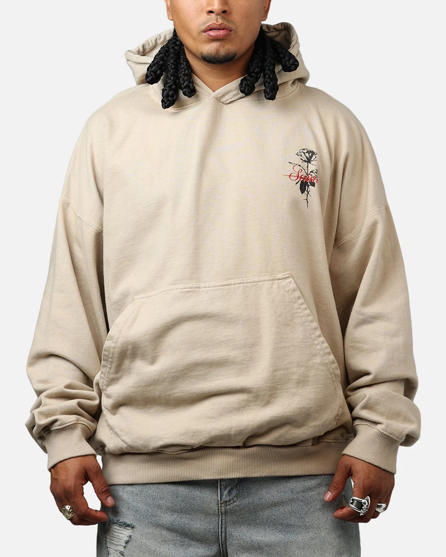 Saint Morta St Valentines Boxy Hoodie Stone sold by Culture Kings product image thumbnail 2