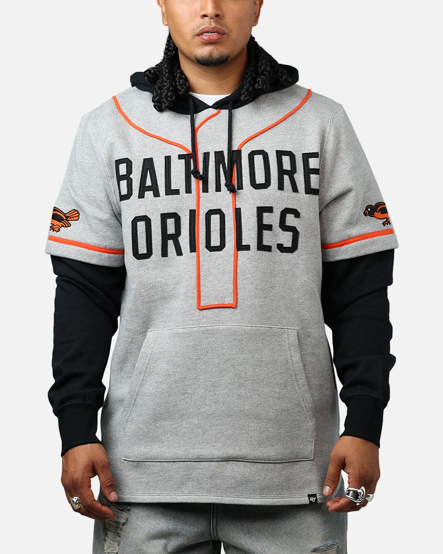 47 Brand Baltimore Orioles Game Hoodie Grey/Black sold by Culture Kings