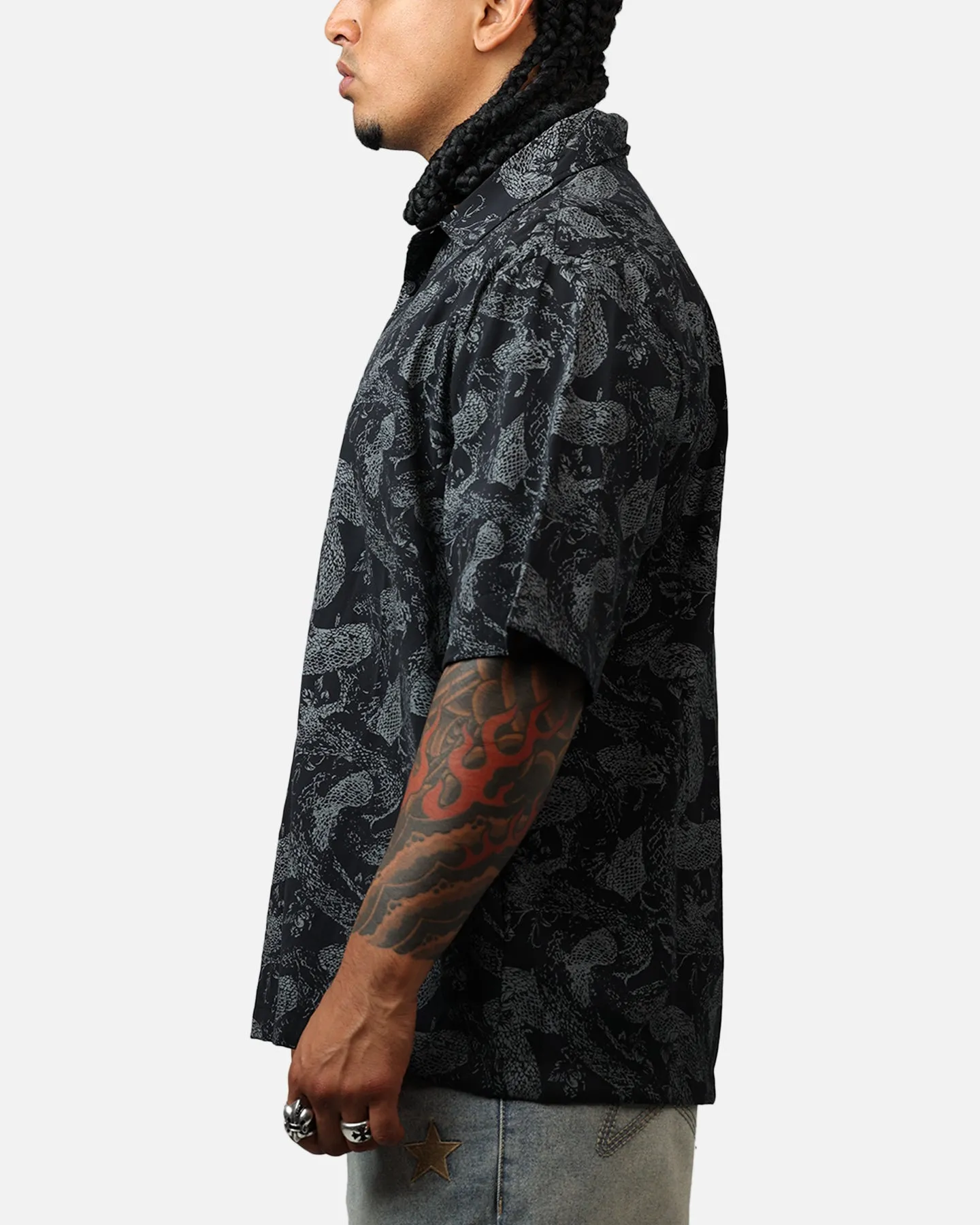 Saint Morta Year Of The Snake Button Up Shirt Black/Grey sold by Culture Kings product image thumbnail 5