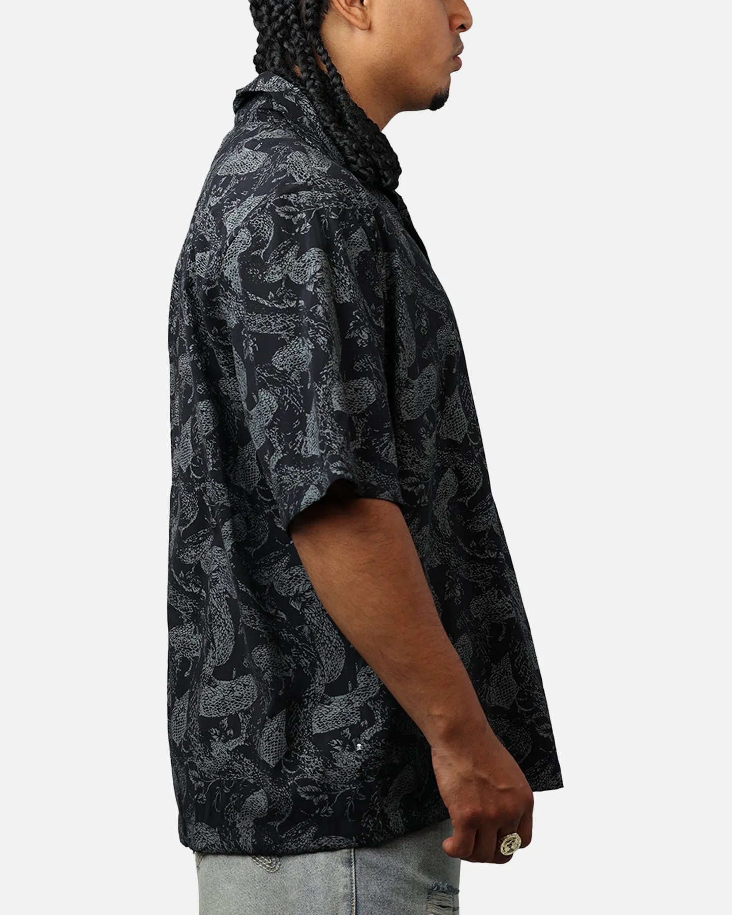 Saint Morta Year Of The Snake Button Up Shirt Black/Grey sold by Culture Kings product image thumbnail 4